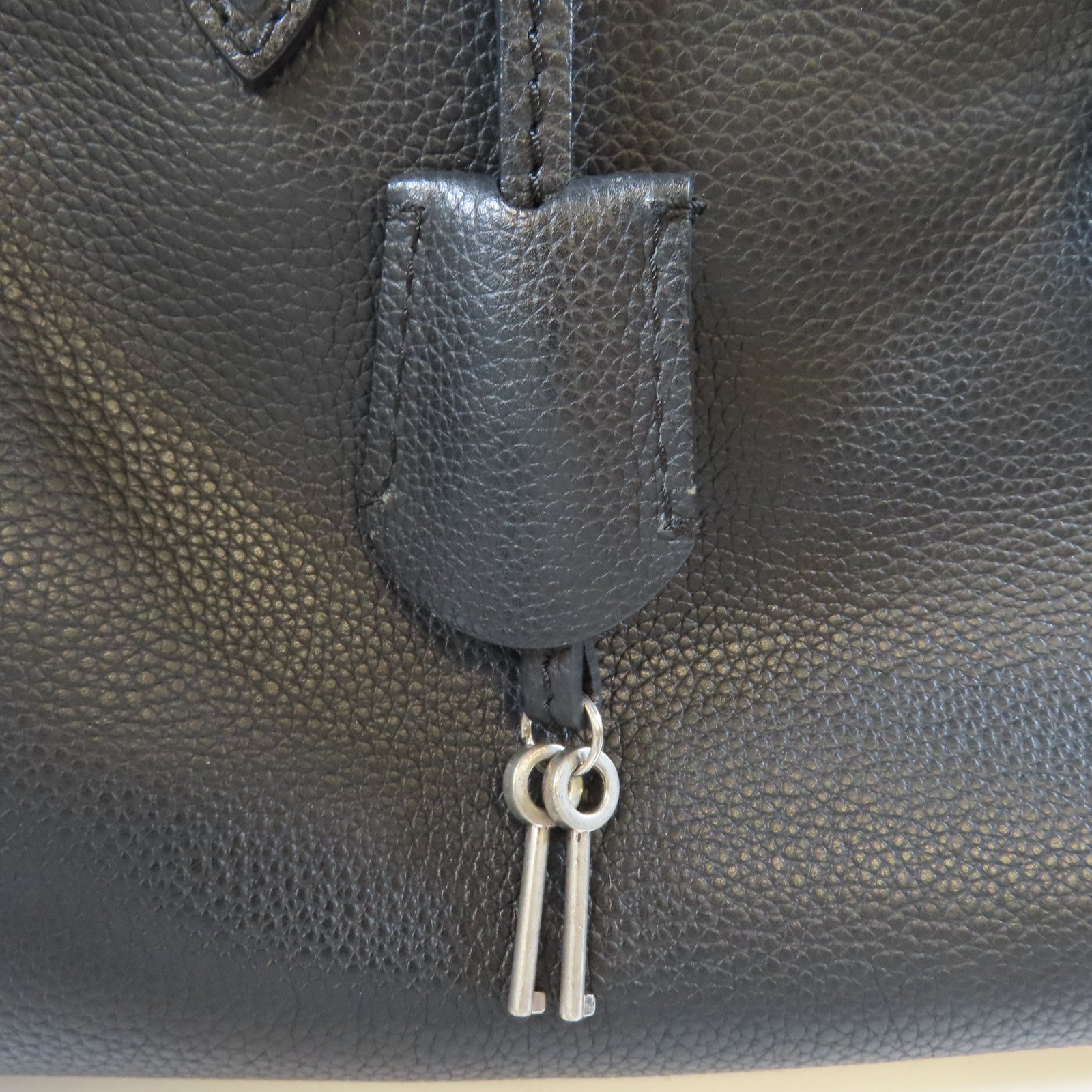 Alexander McQueen 牛皮皮革2 Way Shoulder Bag銀扣手挽肩背兩用袋黑色