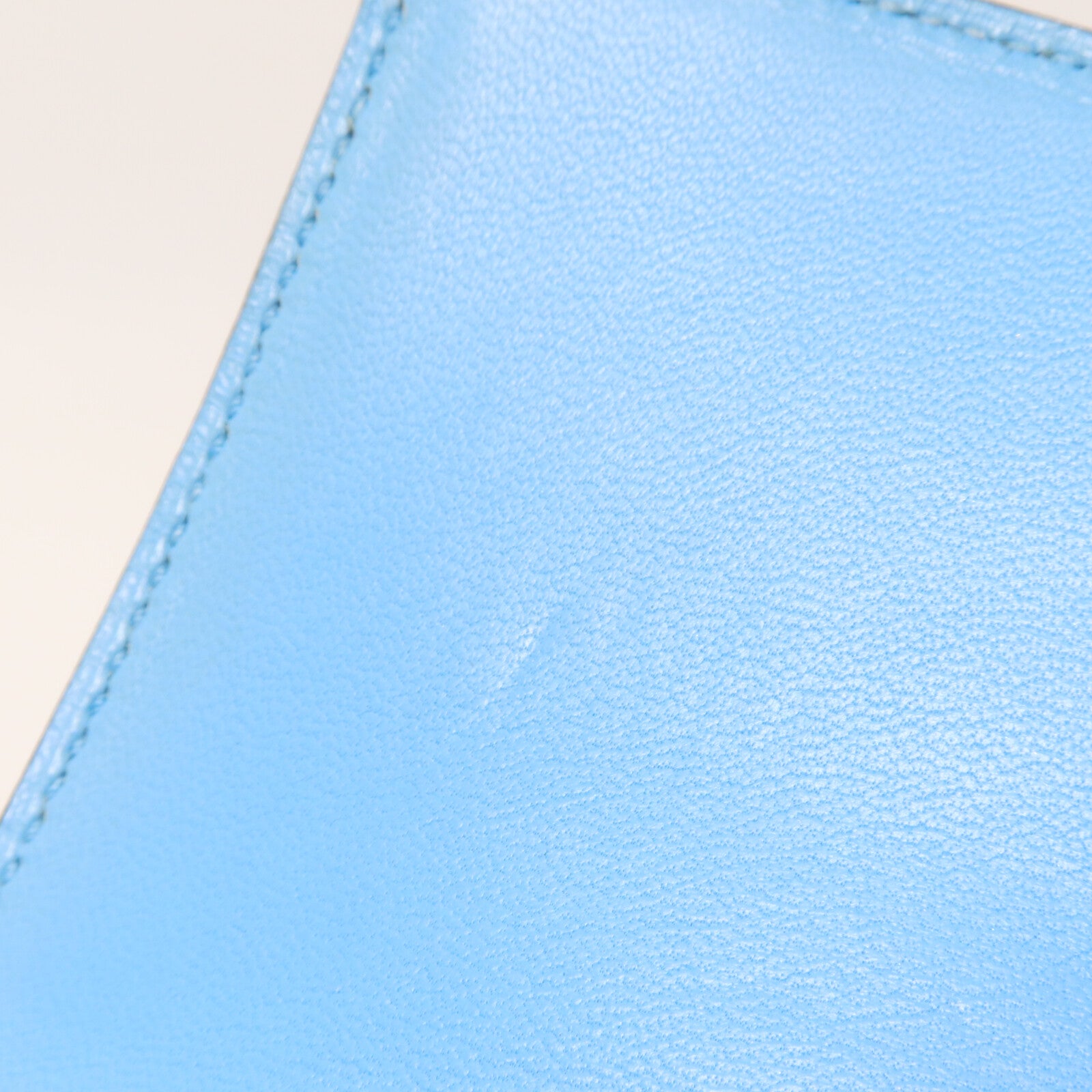 HERMES Chevre皮革Verrou Mini鏈帶肩背袋Celeste