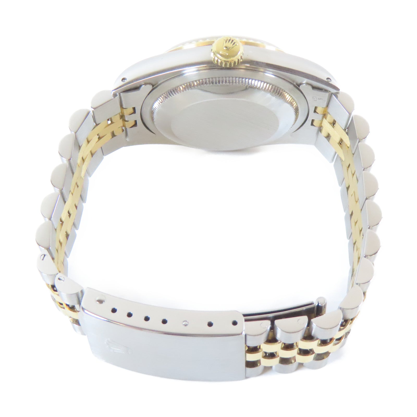 ROLEX Datejust 18K黃金/不鏽鋼手錶自動機芯藍色#17.25cm