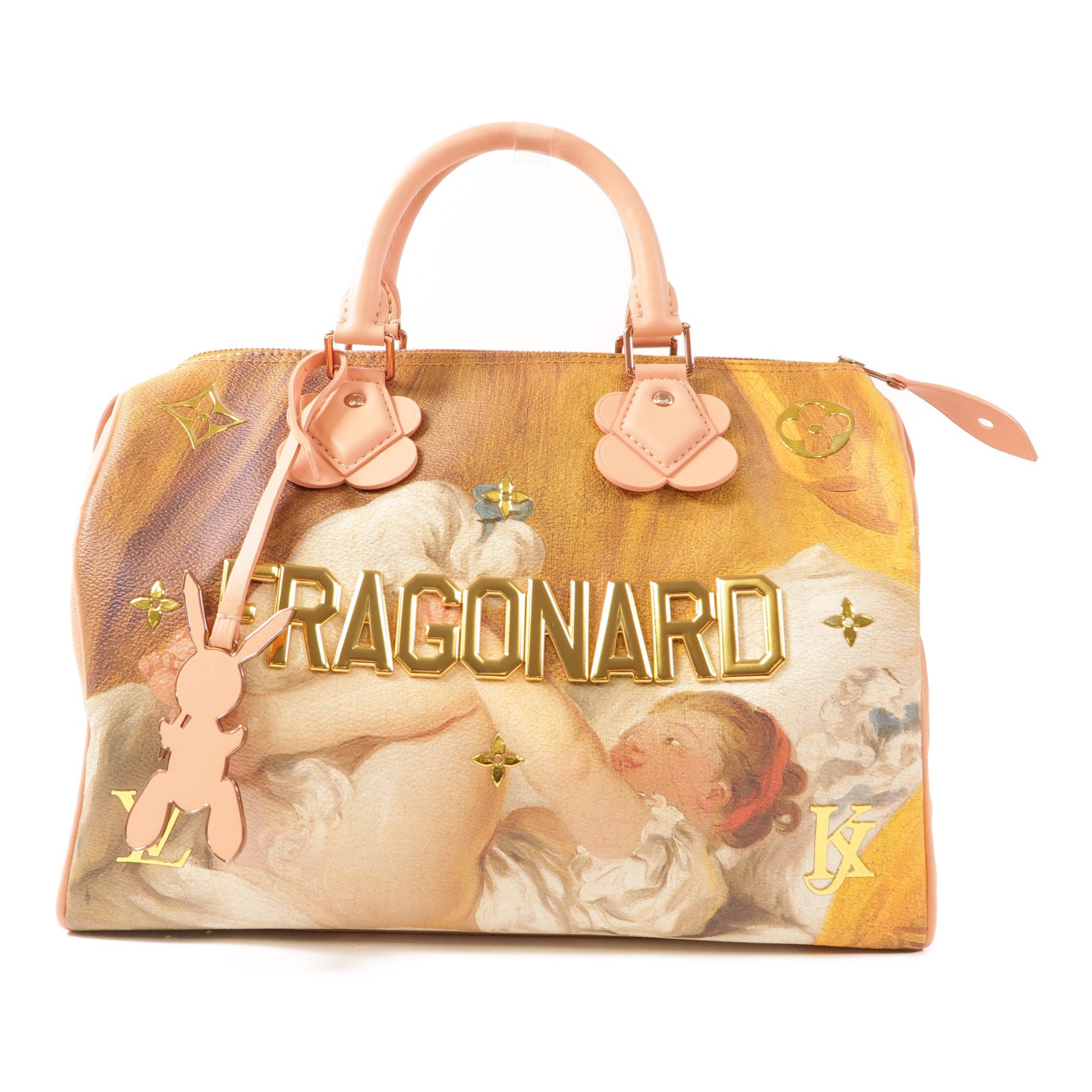 LOUIS VUITTON LV GHW Fragonard Speedy 30 Handbag M43307 Calfskin/Coated Canvas