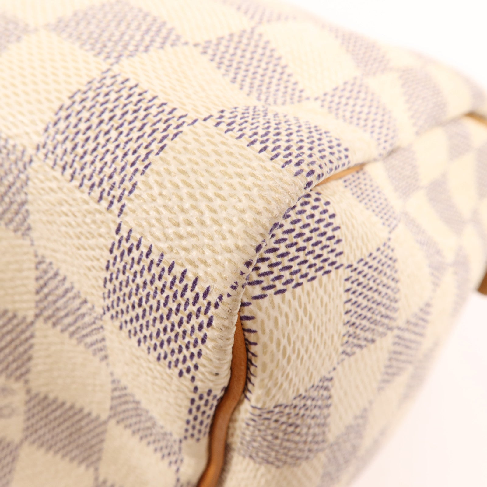 LOUIS VUITTON Damier Azur Speedy 25金扣手挽袋