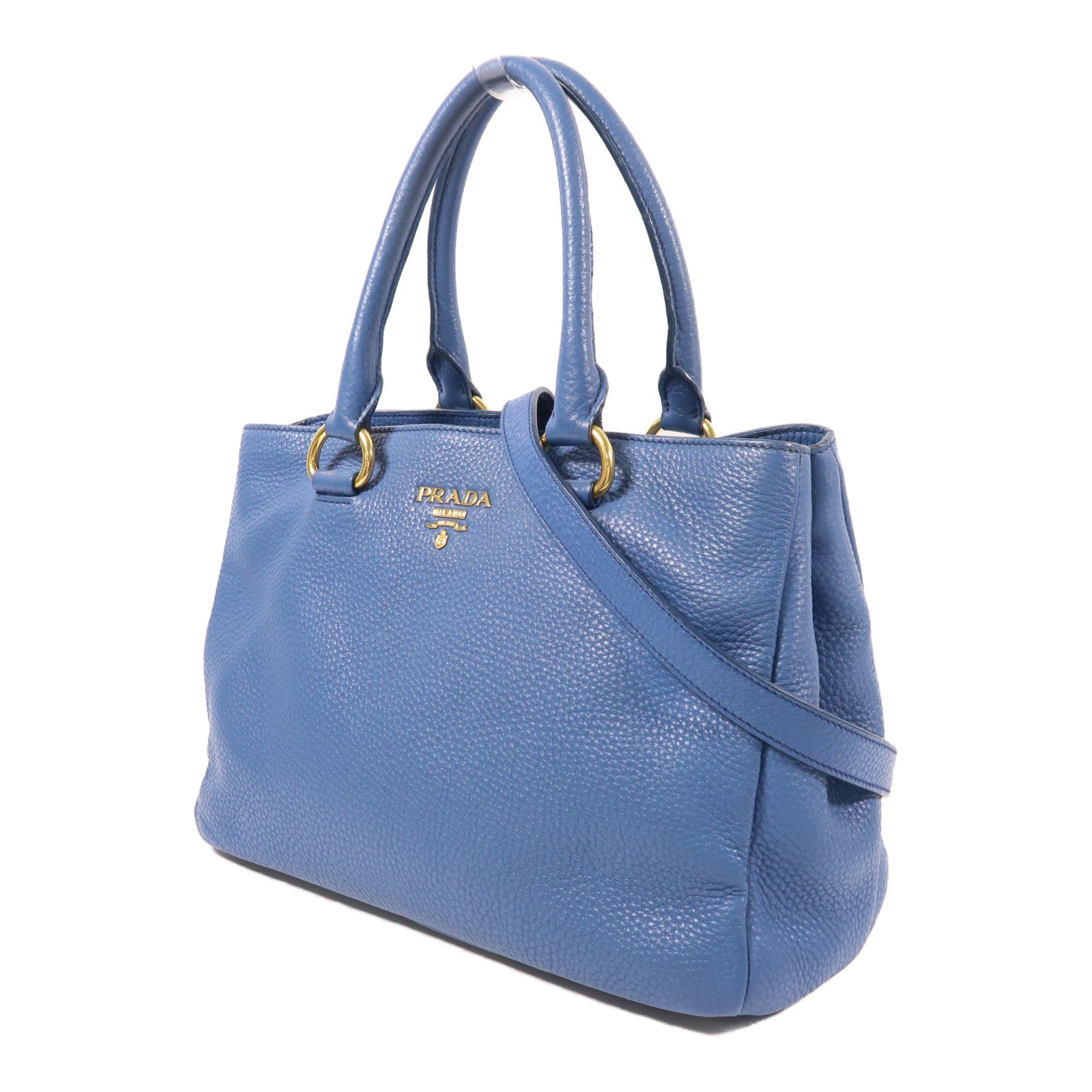 PRADA 牛皮皮革2 Way Shoulder金扣手挽肩背兩用袋