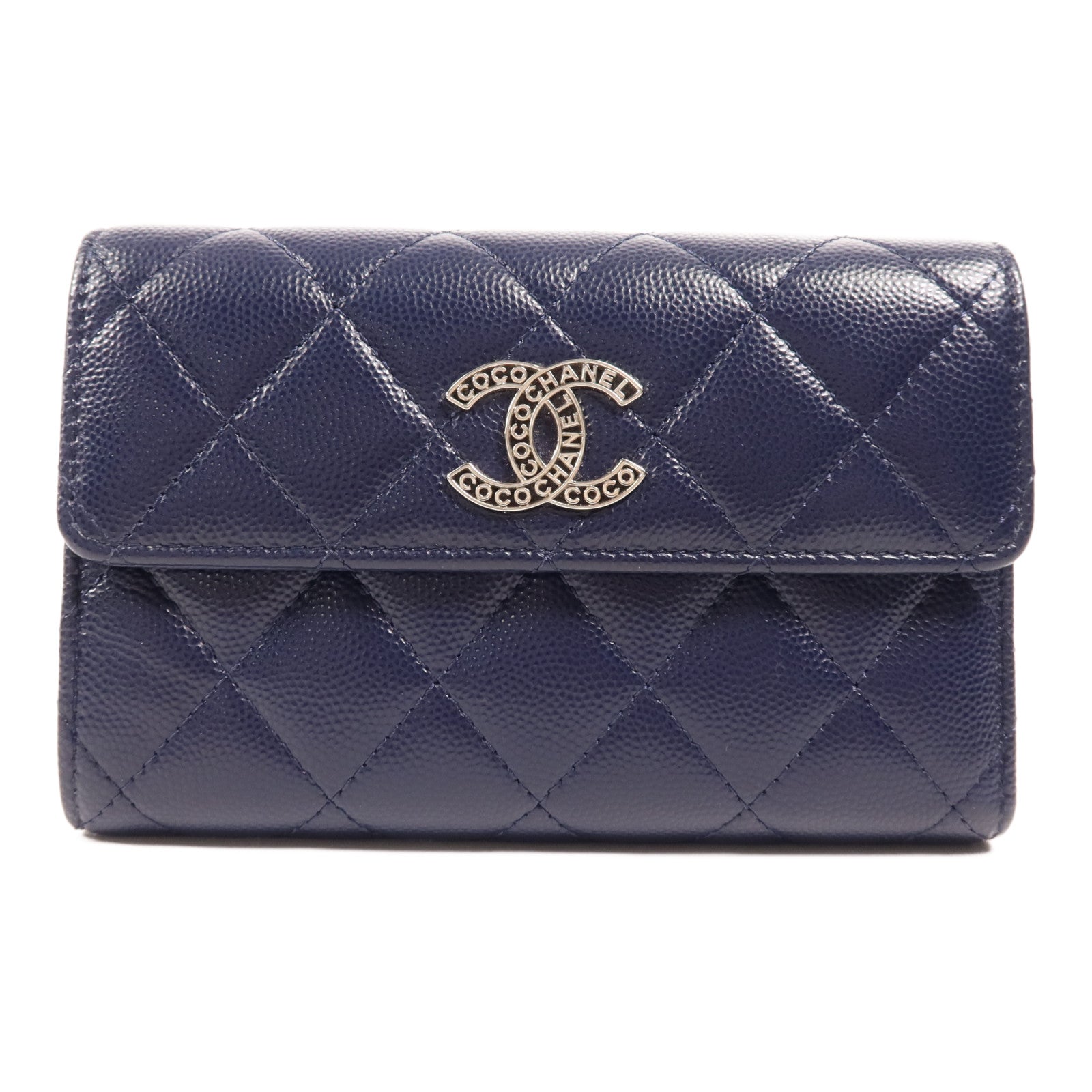CHANEL 【激減優惠】牛皮皮革Wallet金扣長錢包