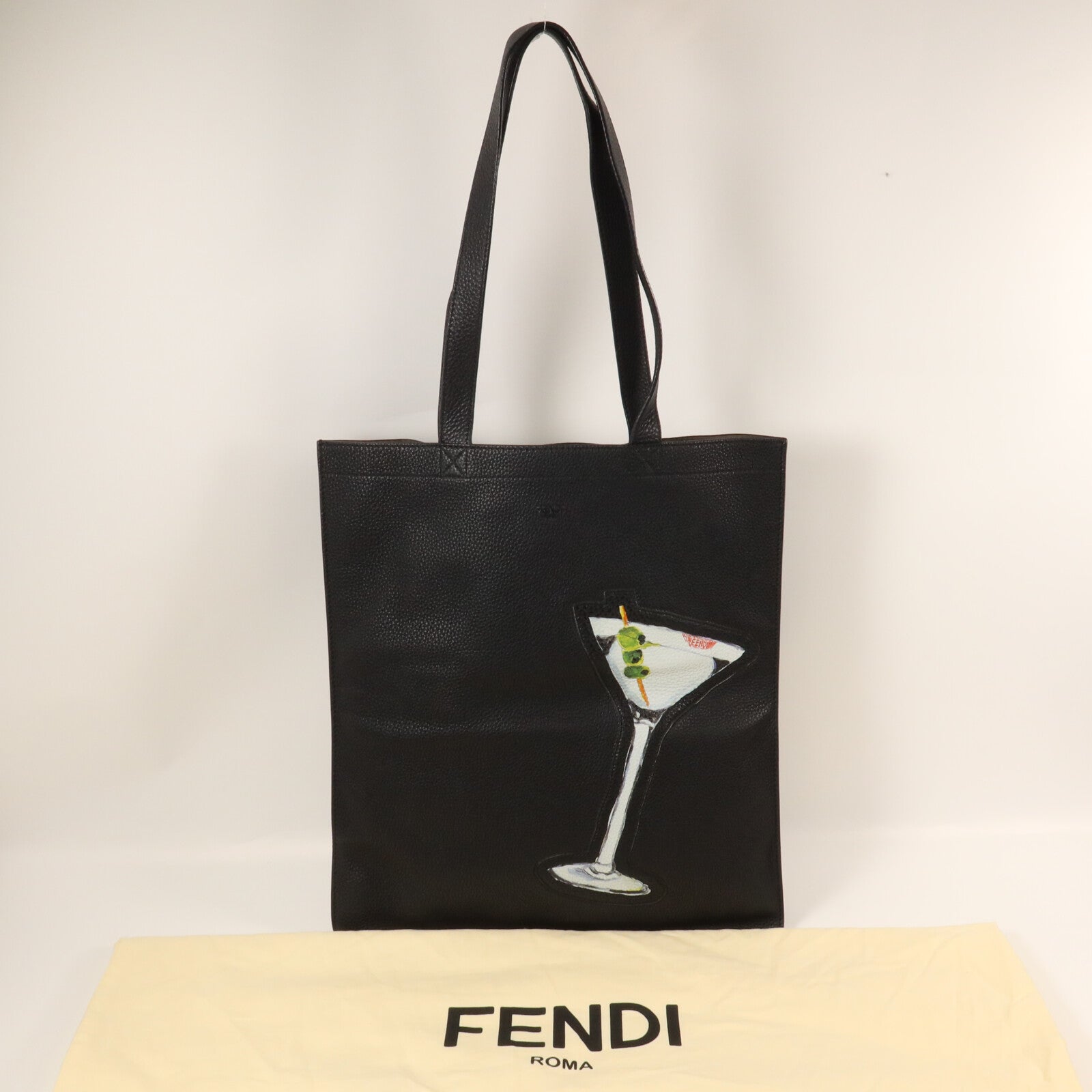 FENDI 牛皮皮革Martini Tote手挽袋
