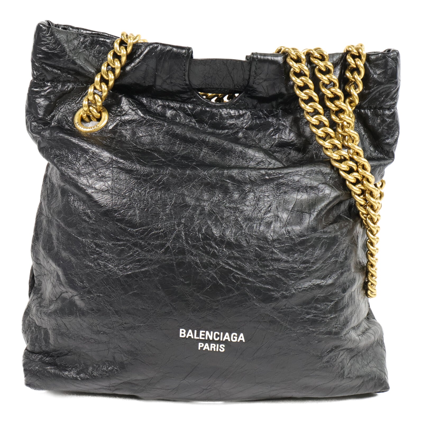 BALENCIAGA 牛皮皮革Crush Small鏈帶肩背袋