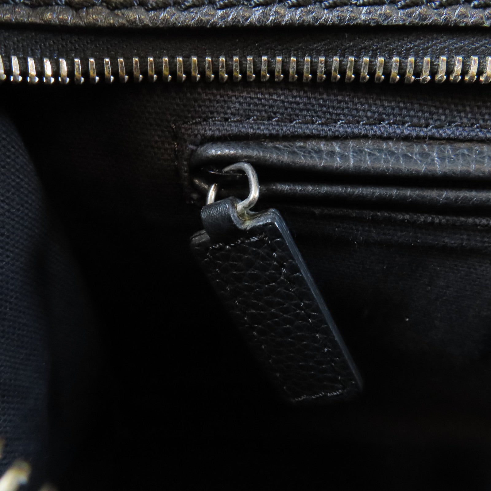 Alexander McQueen 牛皮皮革2 Way Shoulder Bag銀扣手挽肩背兩用袋黑色