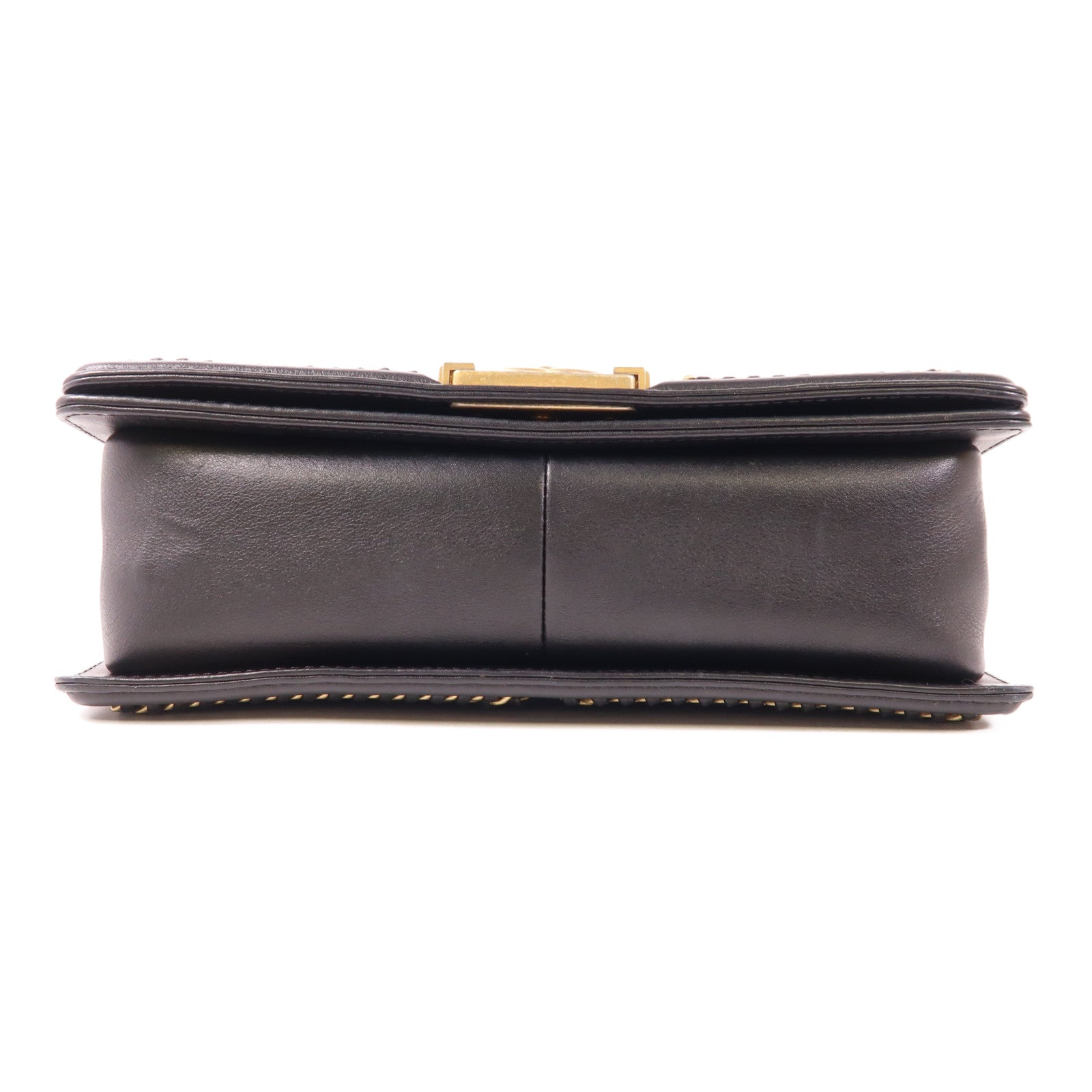 CHANEL 羊皮皮革Boy 25金扣手挽肩背兩用袋