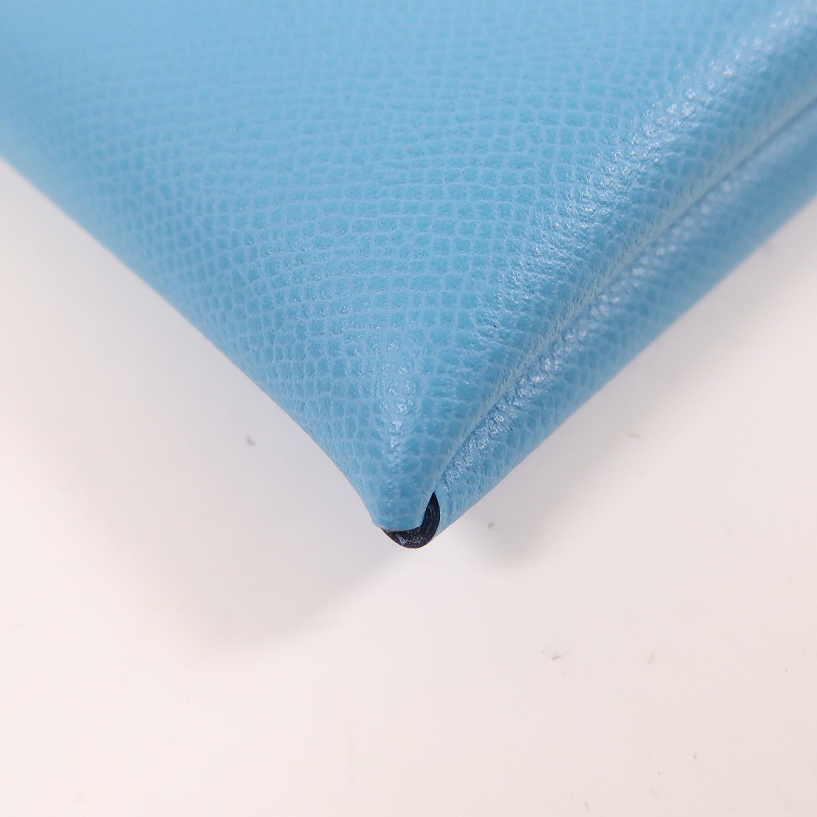 HERMES Epsom皮革Calvi Card Holder銀扣卡片套