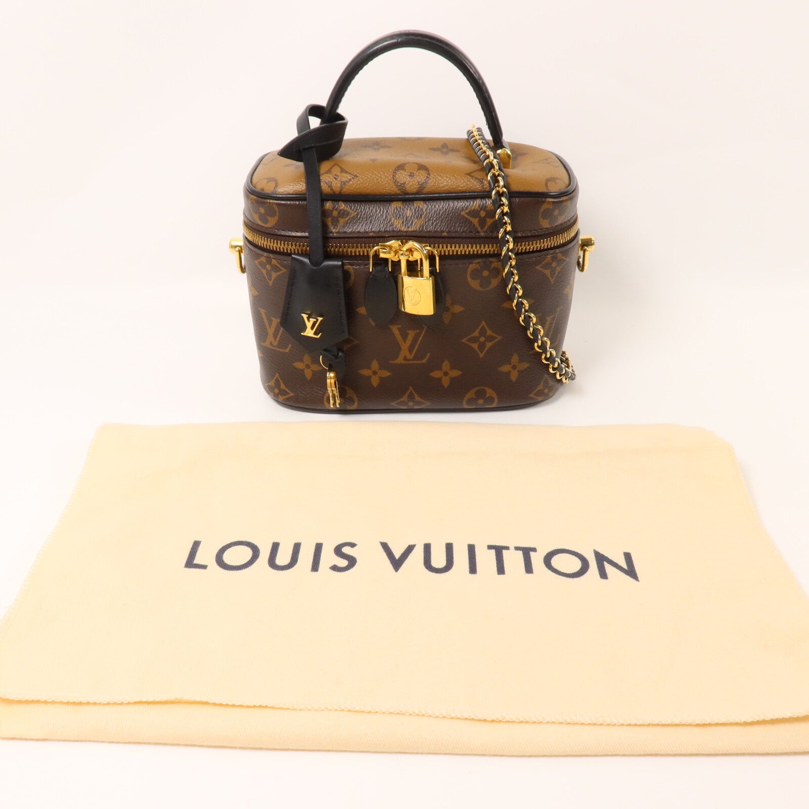 LOUIS VUITTON Monogram Reverse Vanity PM手挽肩背兩用袋