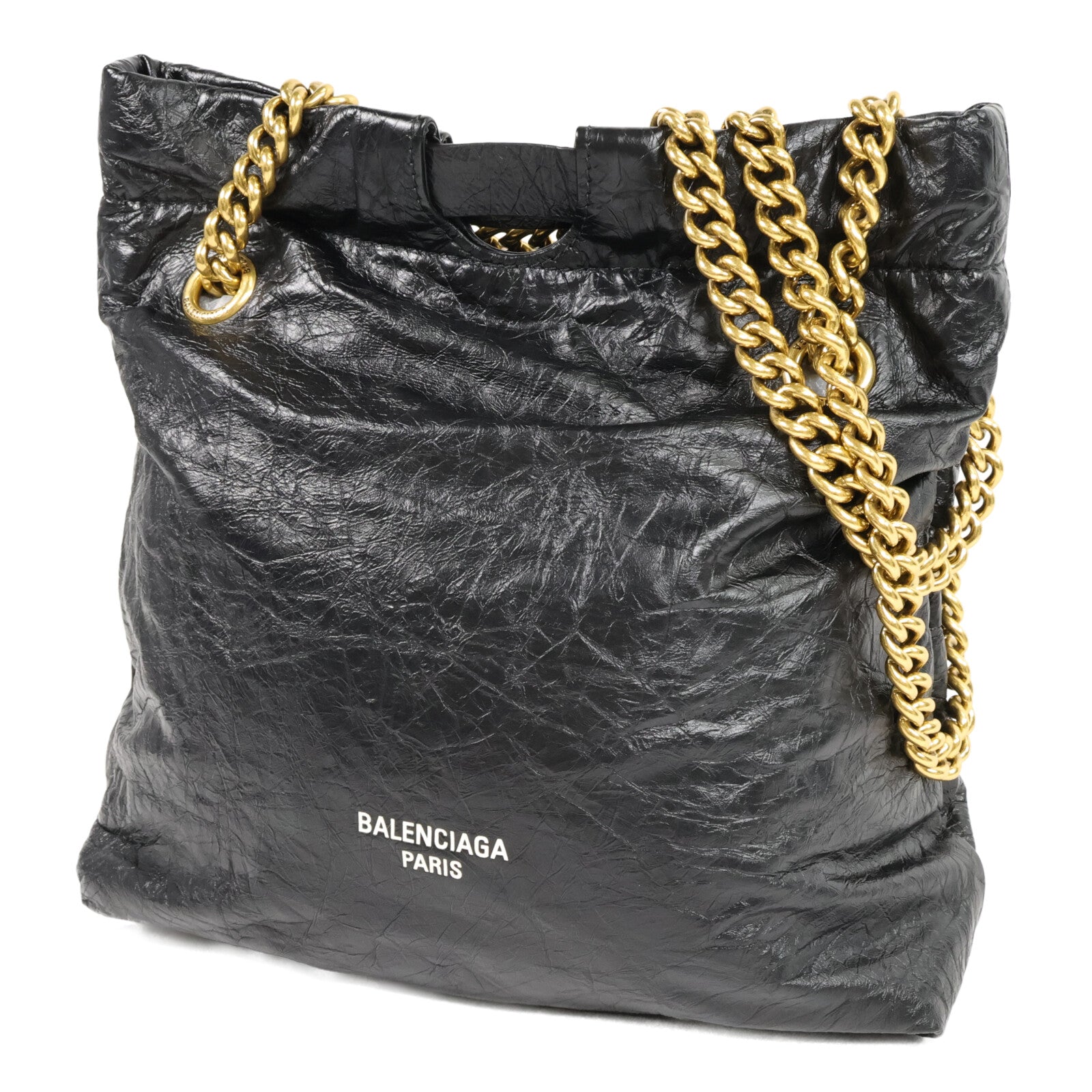 BALENCIAGA 牛皮皮革Crush Small鏈帶肩背袋