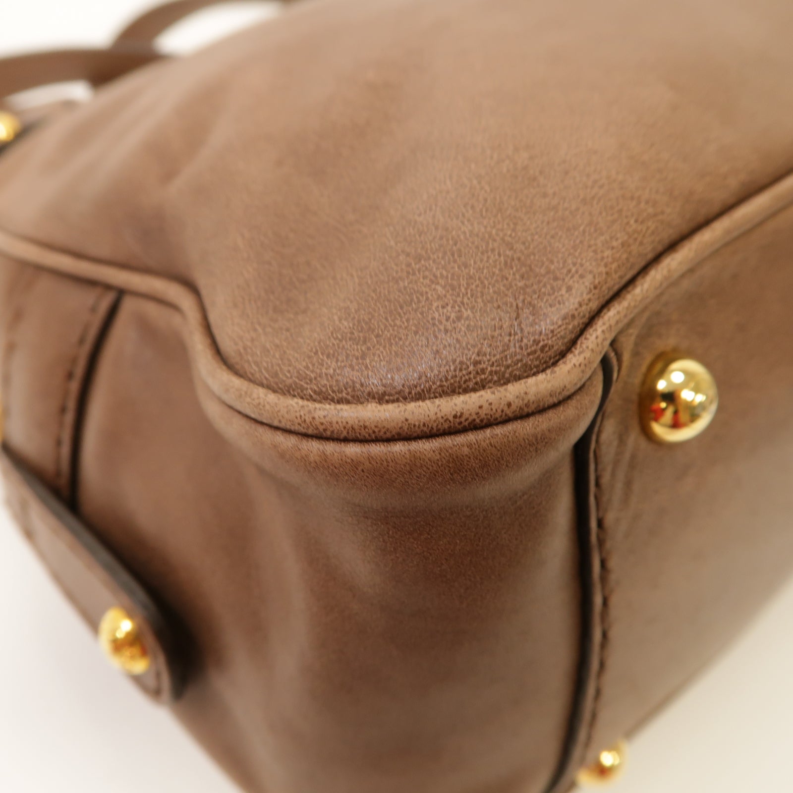 TOD'S 【激減優惠】牛皮皮革Shoulder Bag金扣肩背袋棕色