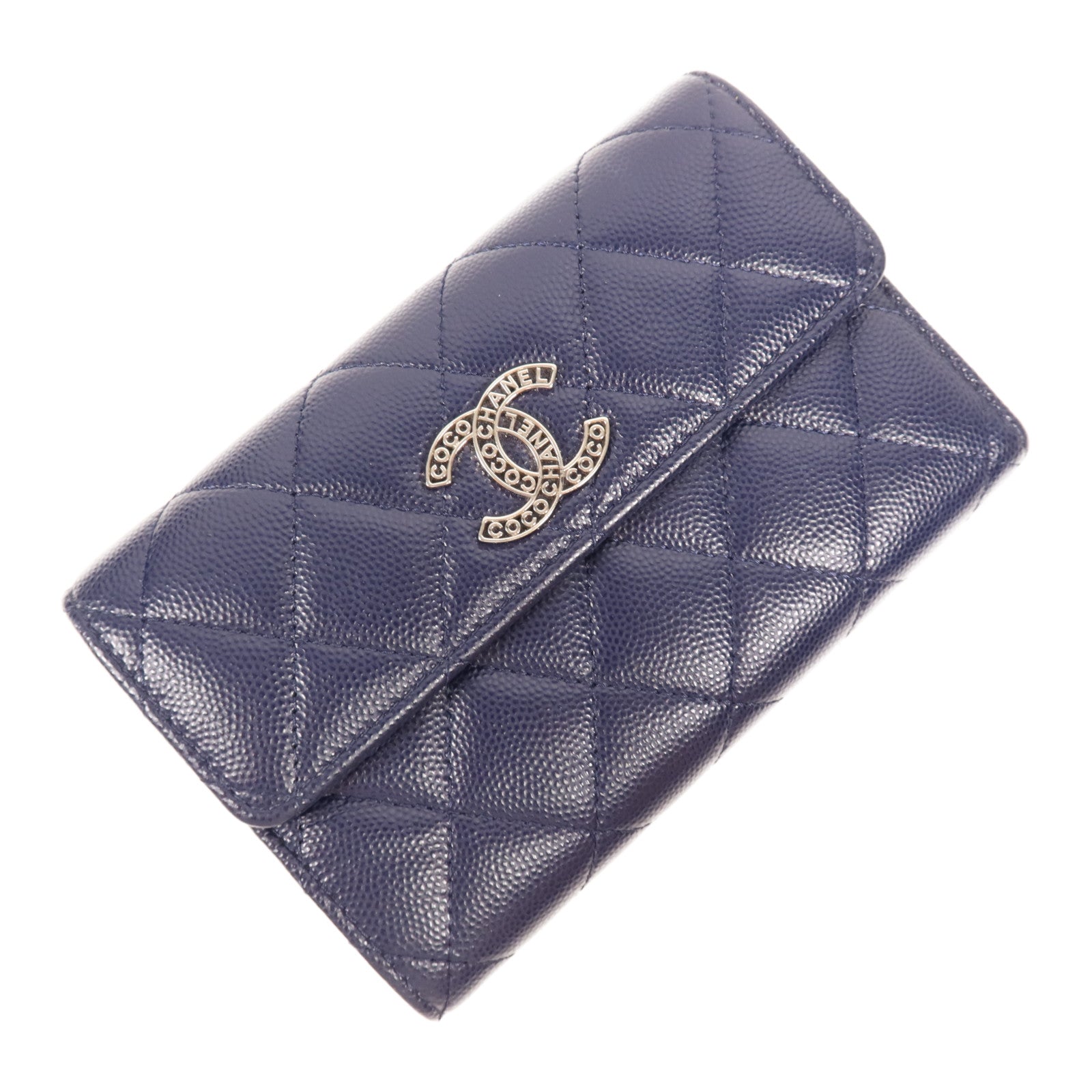 CHANEL 牛皮皮革Wallet金扣長錢包