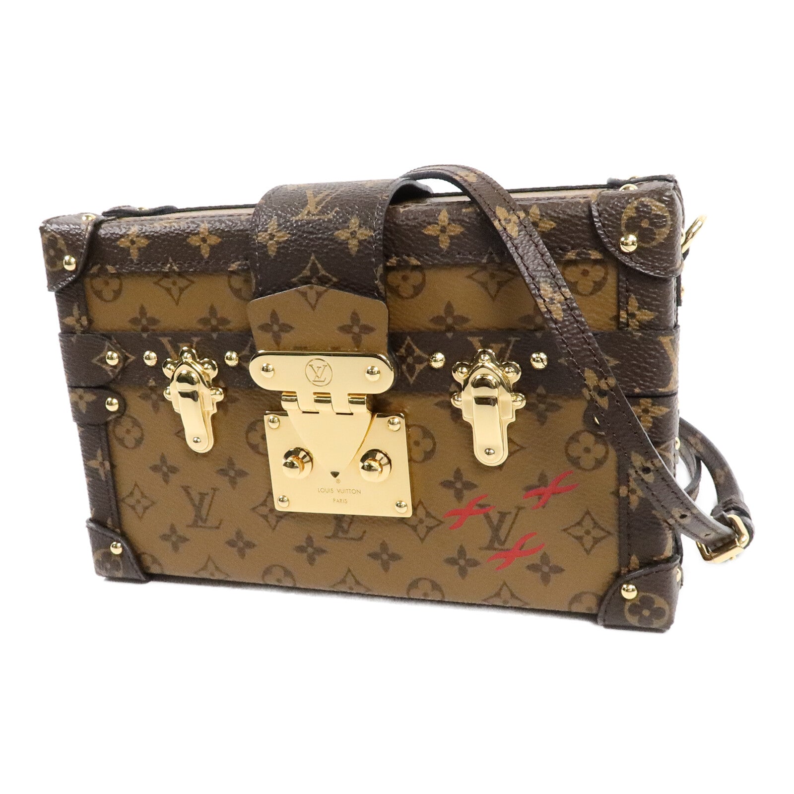 LOUIS VUITTON Monogram Reverse Petite Malle肩背袋