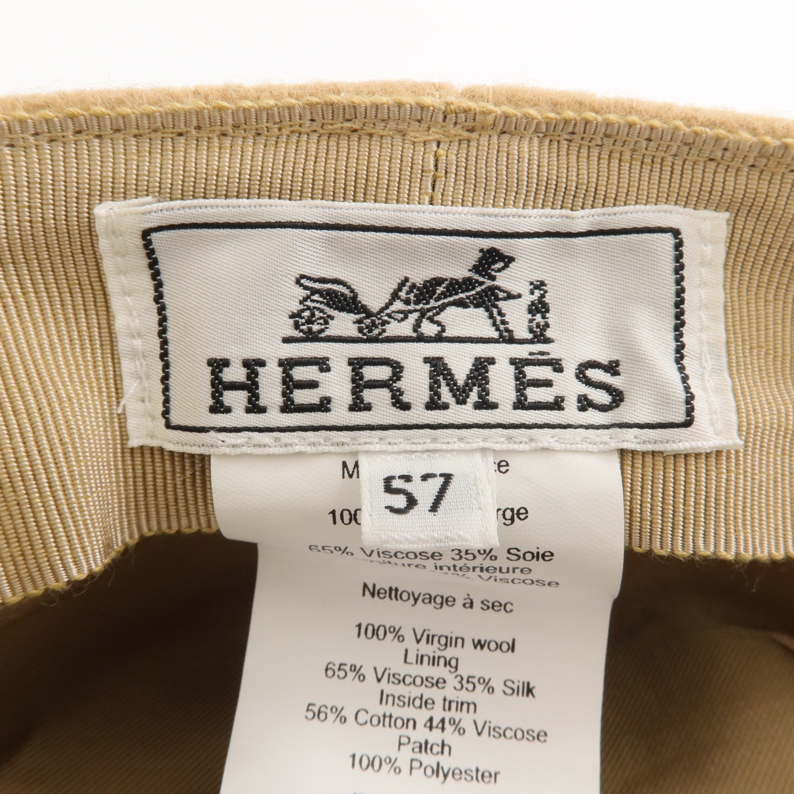 HERMES 羊毛/絲質/人造絲Vauban Sailor Cap帽子