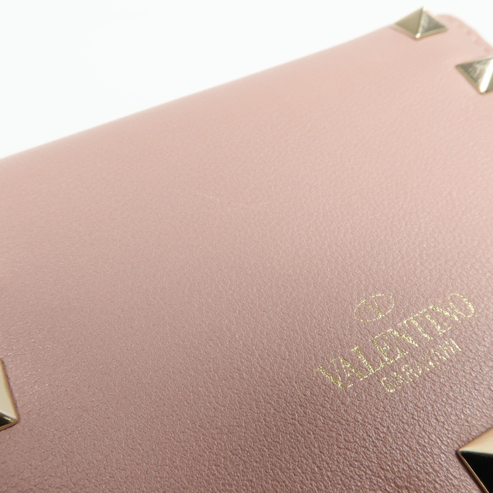 Valentino 牛皮皮革Bifold Wallet金扣錢包