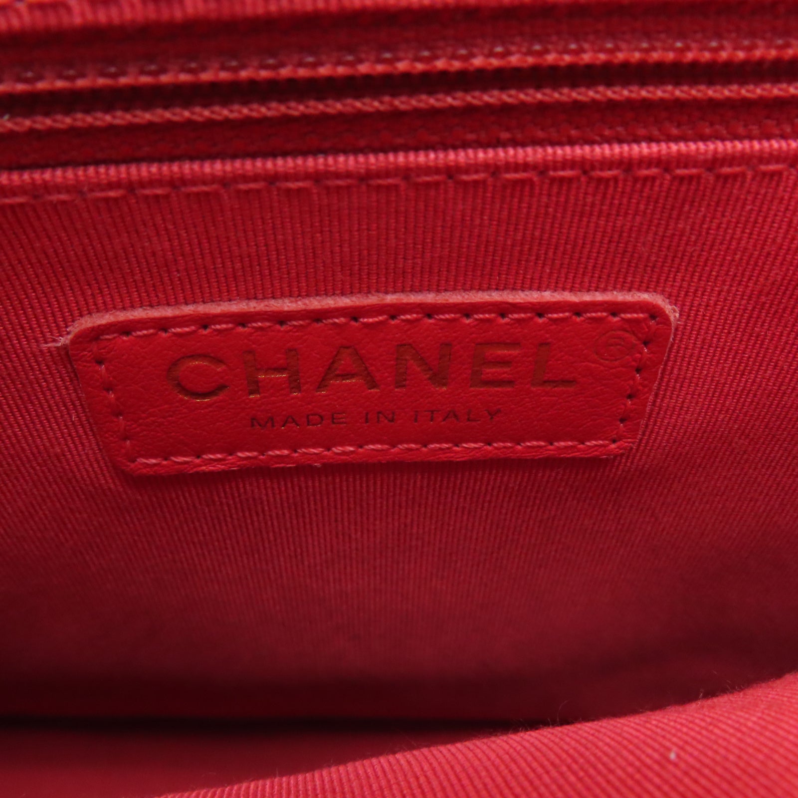 CHANEL 【激減優惠】斜紋牛皮皮革Backpack金扣背包粉紅色