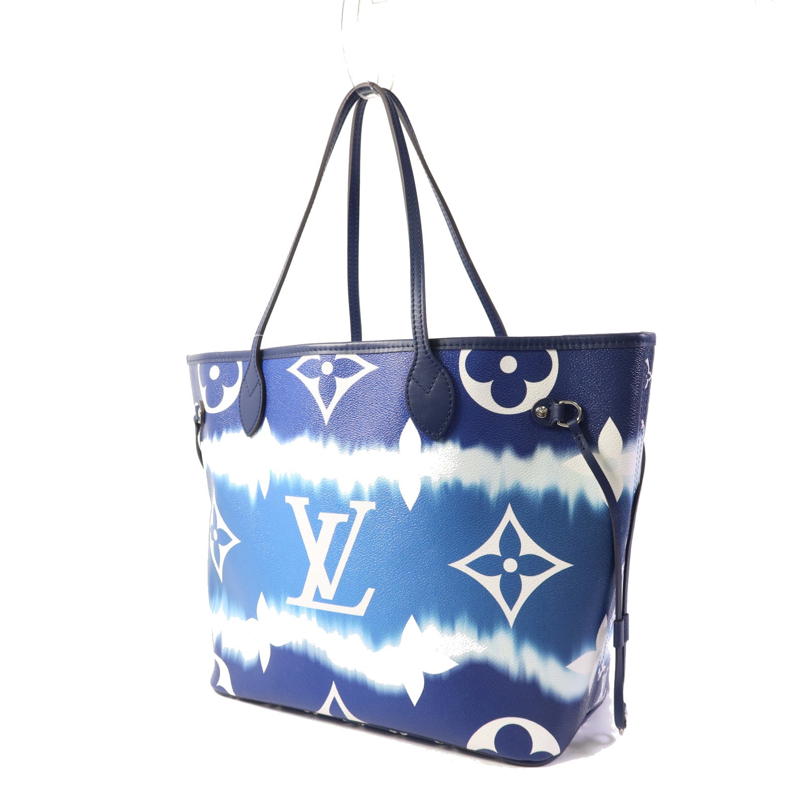 LOUIS VUITTON Monogram Escale Neverfull MM銀扣手挽袋