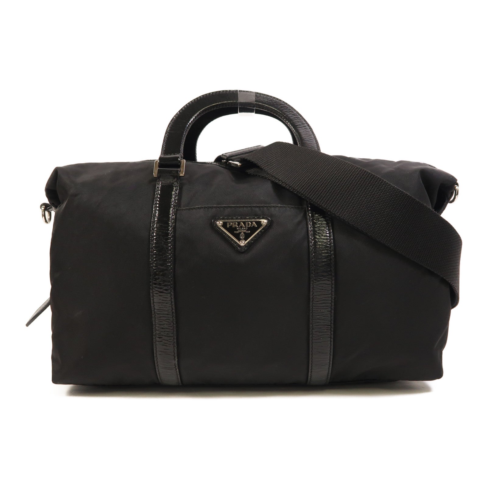 PRADA 尼龍2 Way Shoulder銀扣手挽肩背兩用袋
