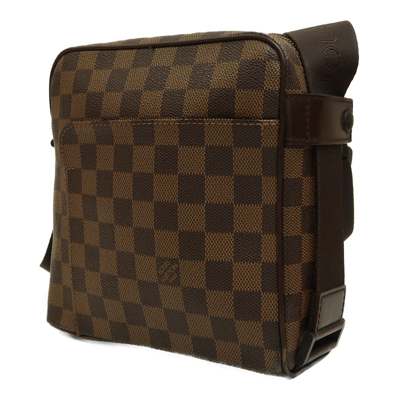 LOUIS VUITTON Damier Olav PM金扣肩背袋啡色