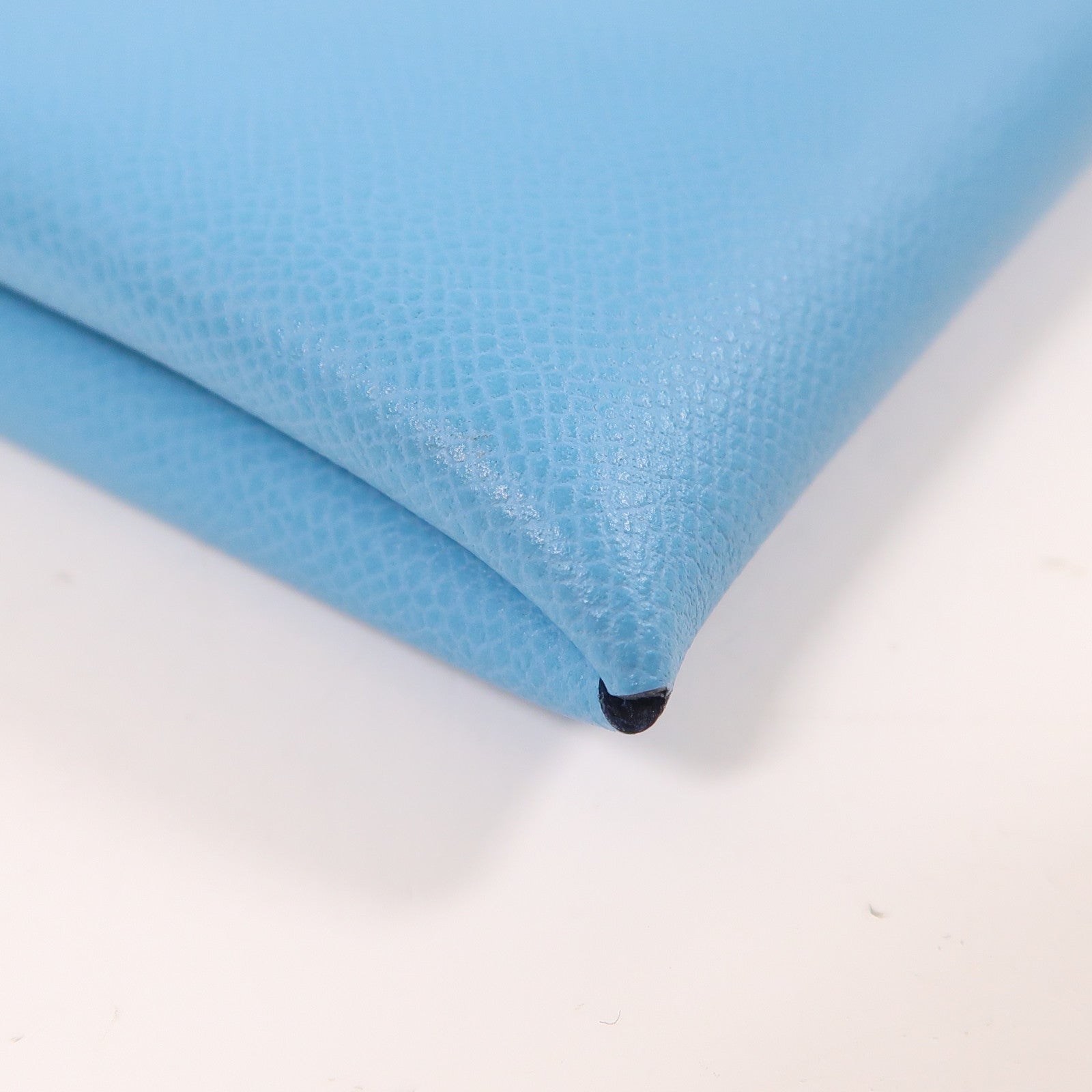 HERMES Epsom皮革Calvi Card Holder銀扣卡片套