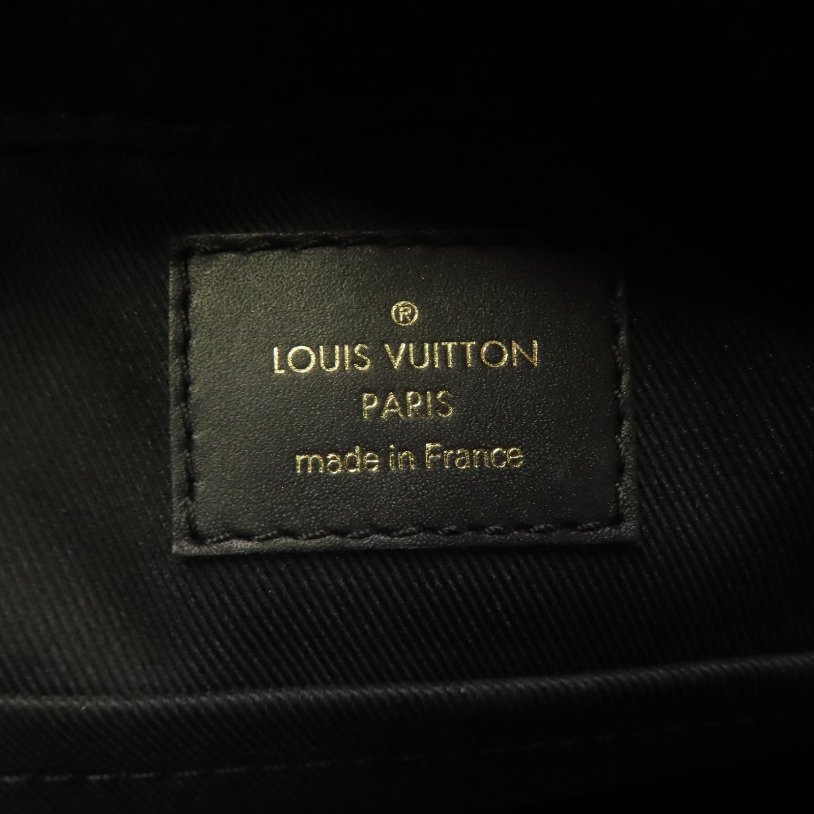 LOUIS VUITTON Monogram Saintonge金扣手挽袋棕色/黑色