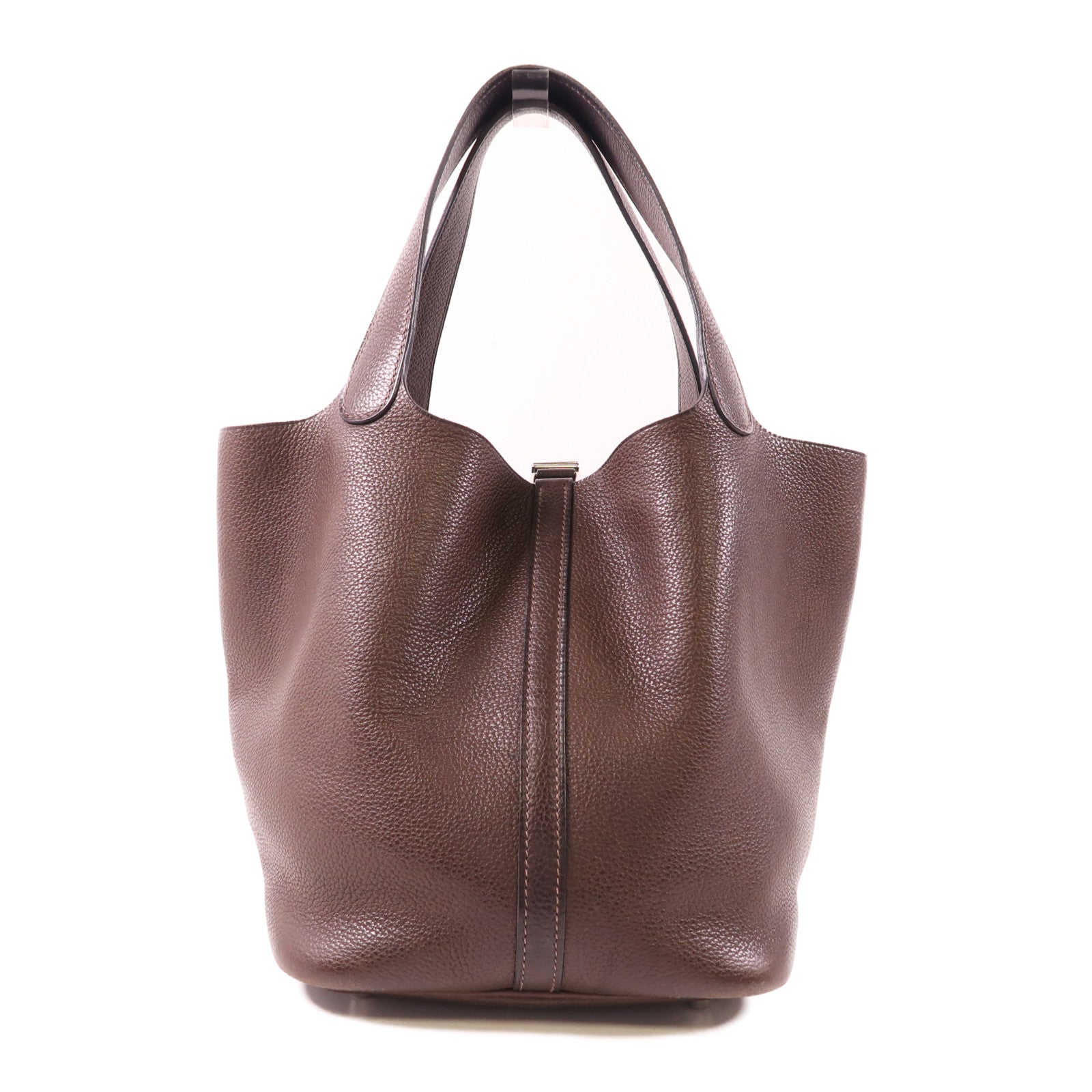 HERMES Fauve皮革Picotin MM銀扣手挽袋