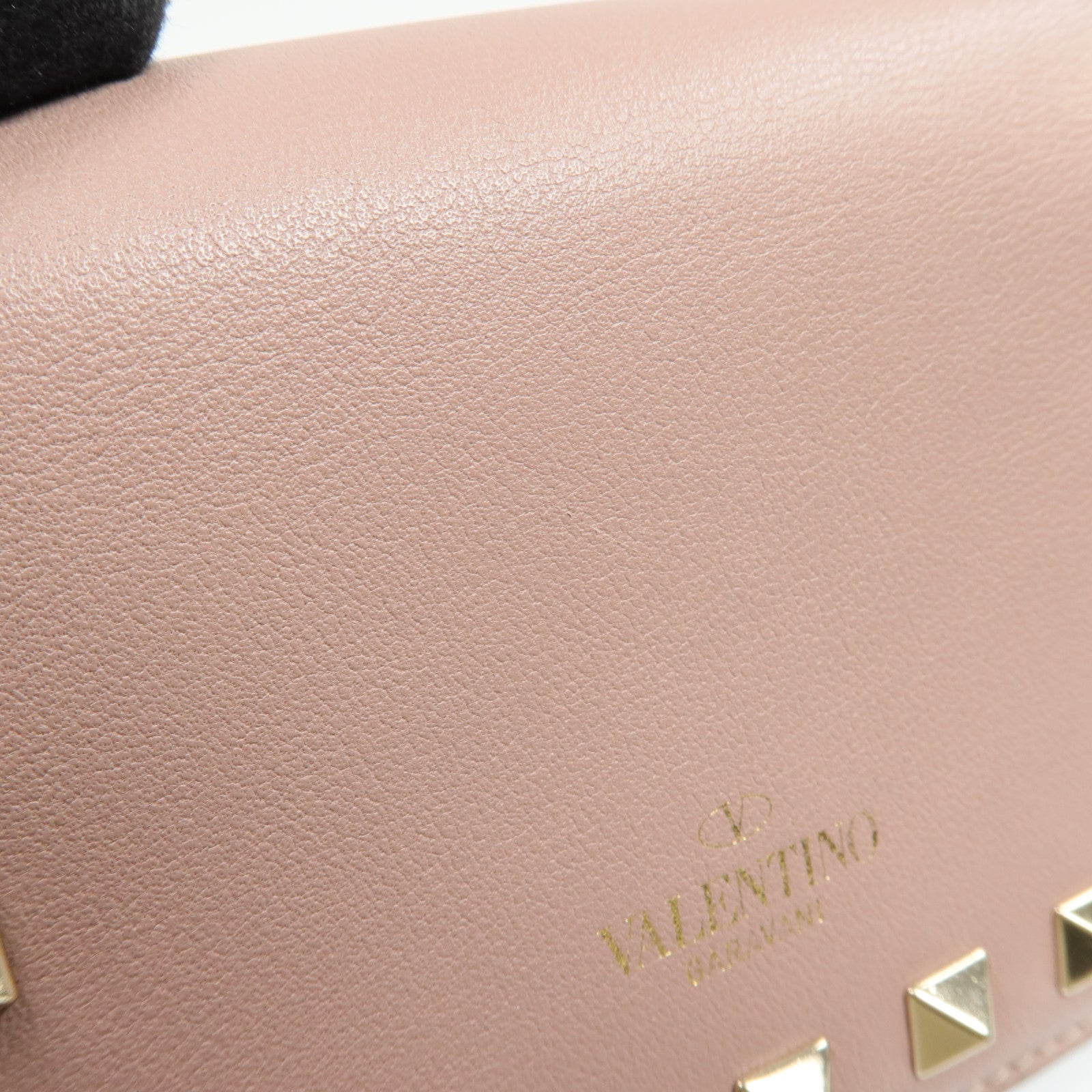 Valentino 牛皮皮革Bifold Wallet金扣錢包