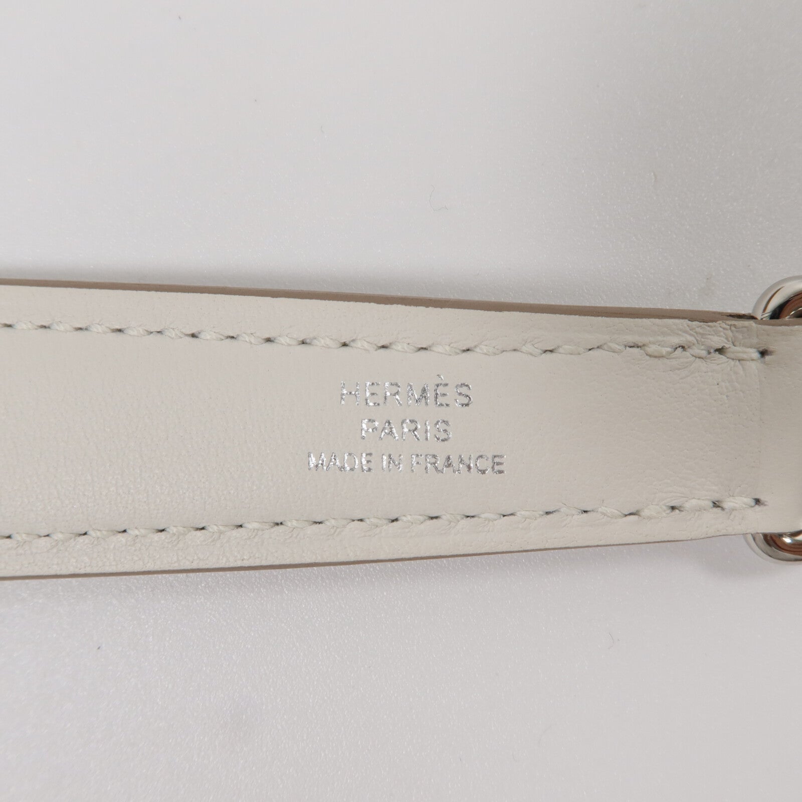 HERMES Swift皮革/Toile Officier Neo Evelyne TPM肩背袋Etoupe/Gris Pale