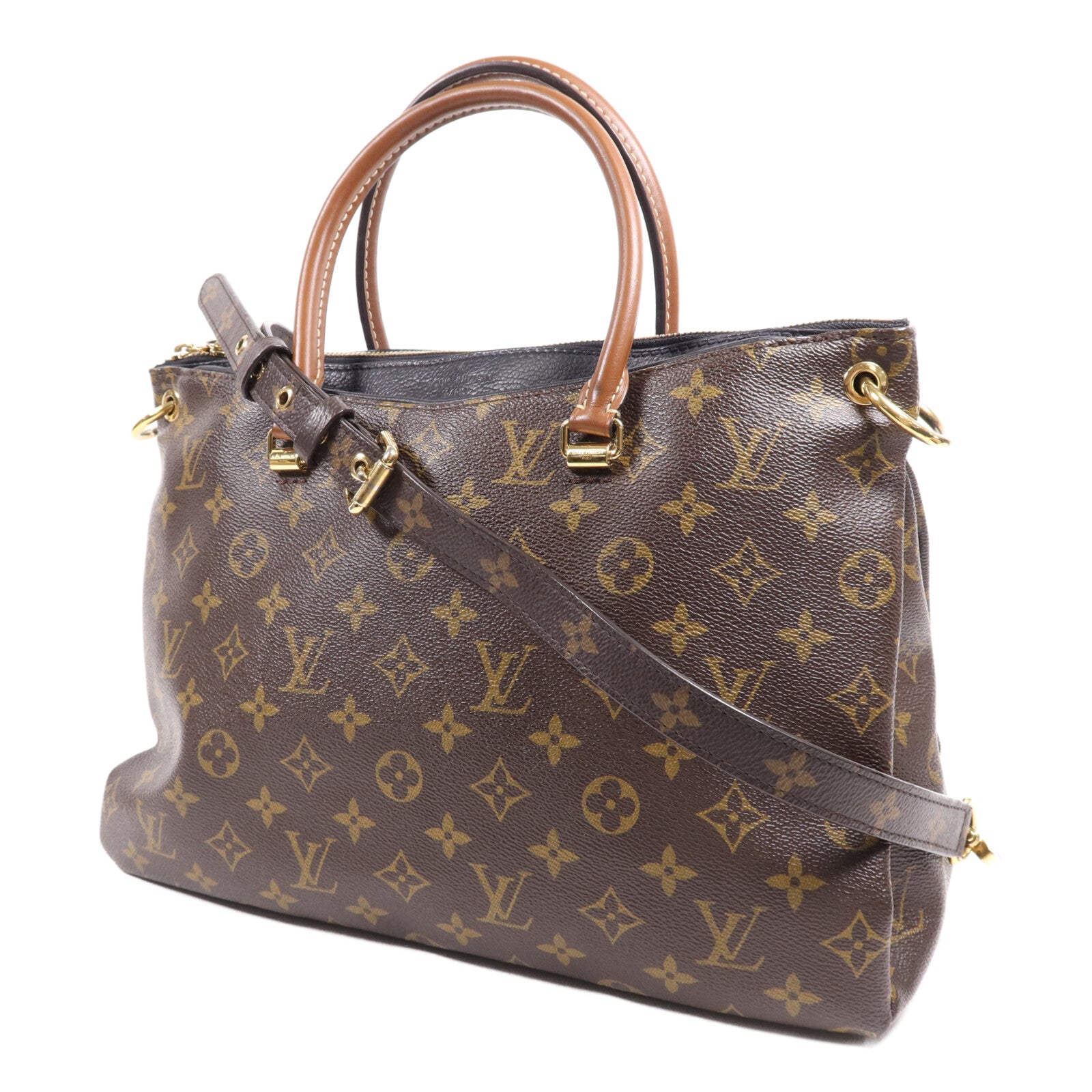 LOUIS VUITTON Monogram Palas MM金扣肩背袋