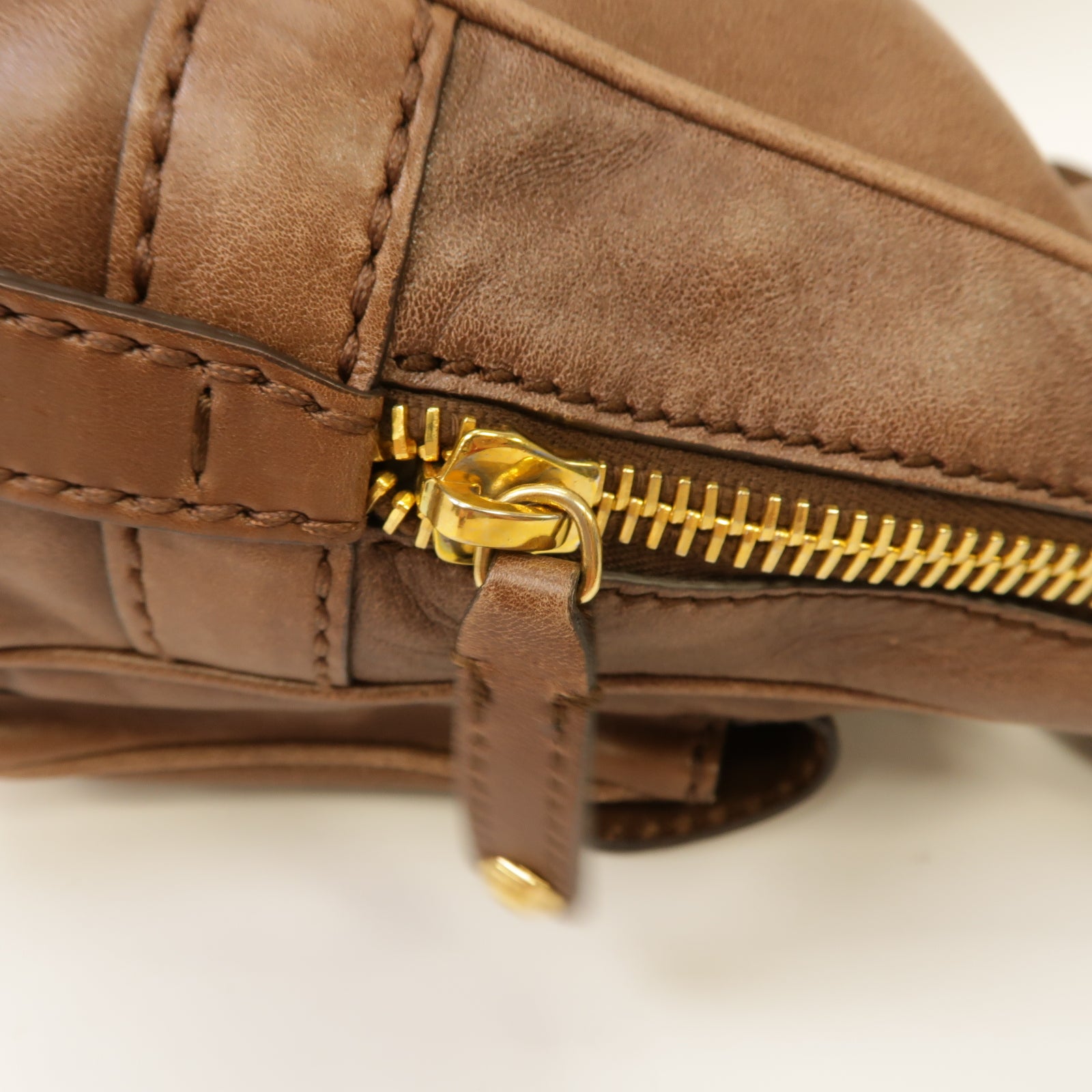 TOD'S 【激減優惠】牛皮皮革Shoulder Bag金扣肩背袋棕色