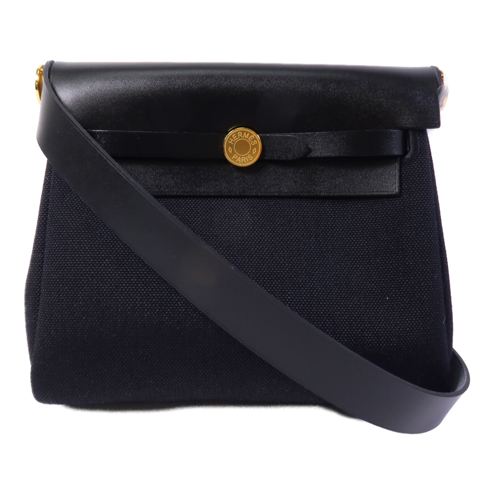 HERMES 帆布Mini Herbag肩背袋Nour
