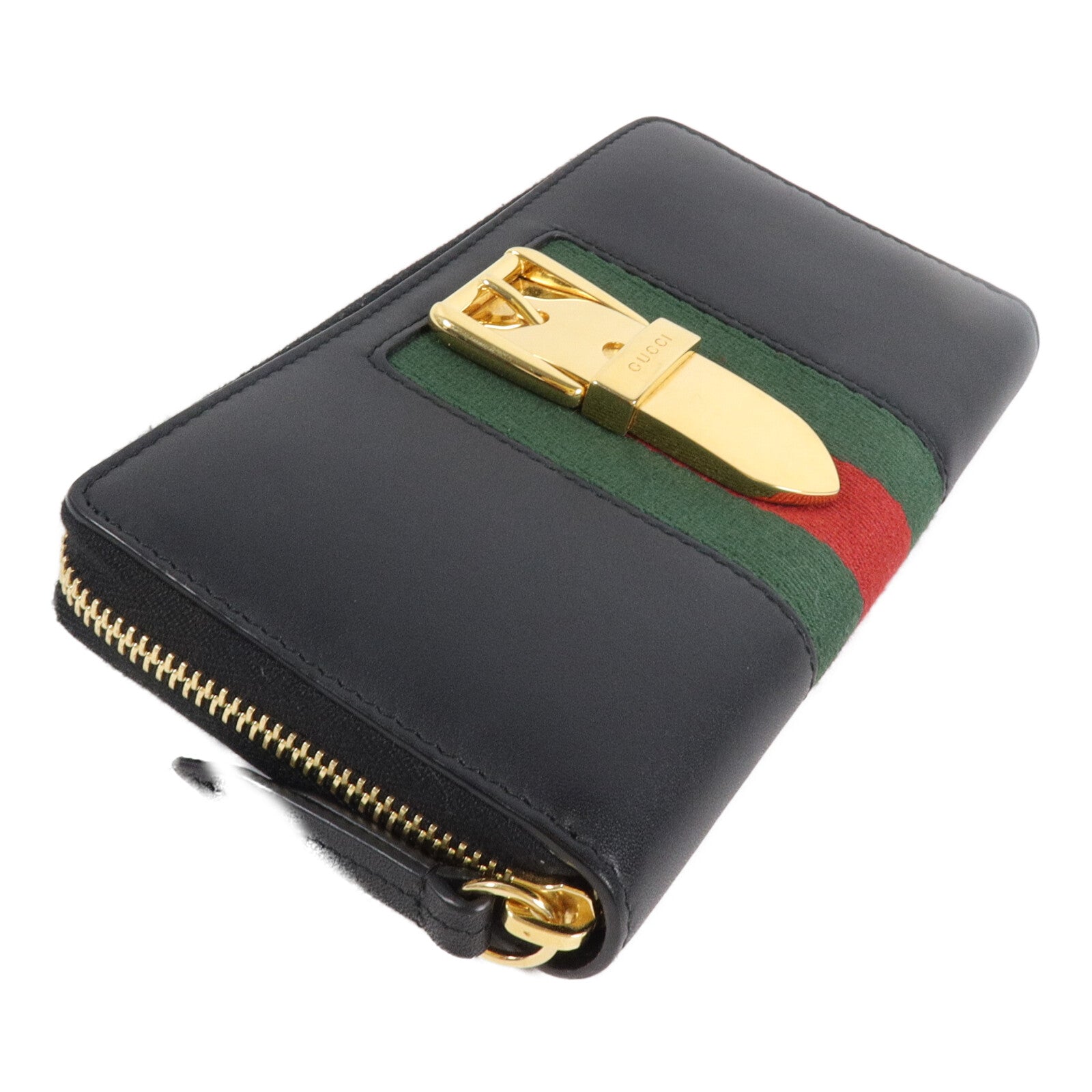 GUCCI 牛皮皮革Sylvie Zipper Long Wallet長錢包