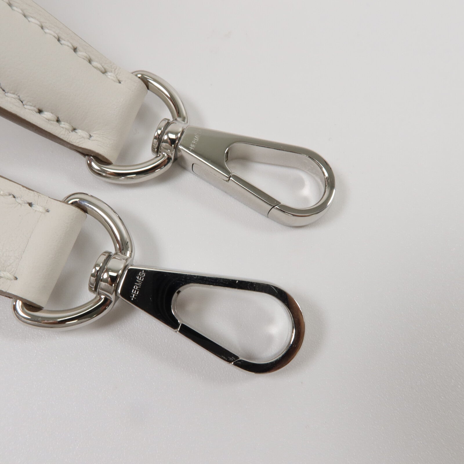 HERMES Swift皮革/Toile Officier Neo Evelyne TPM肩背袋Etoupe/Gris Pale
