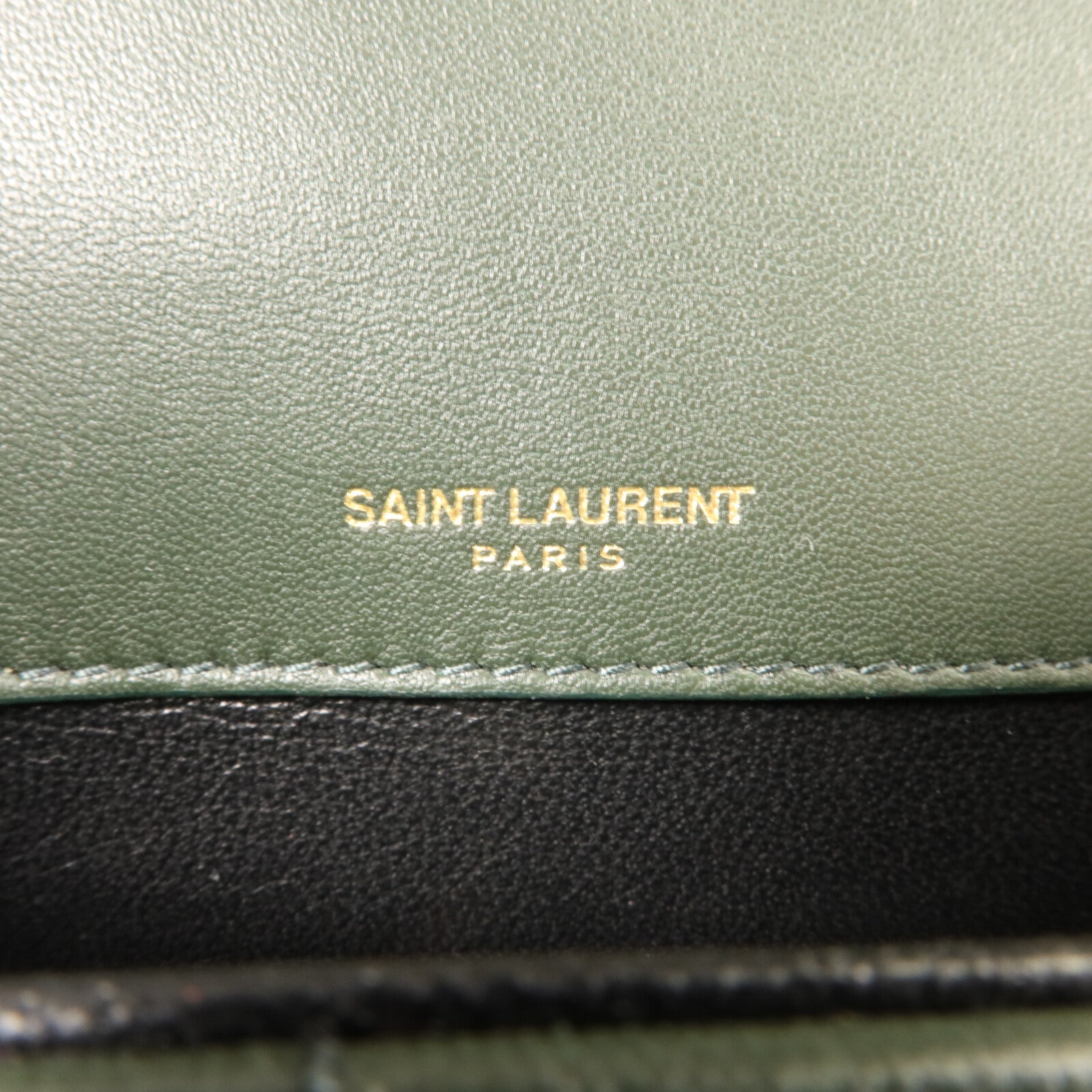 SAINT LAURENT 羊皮皮革Vicky Medium鏈帶肩背袋
