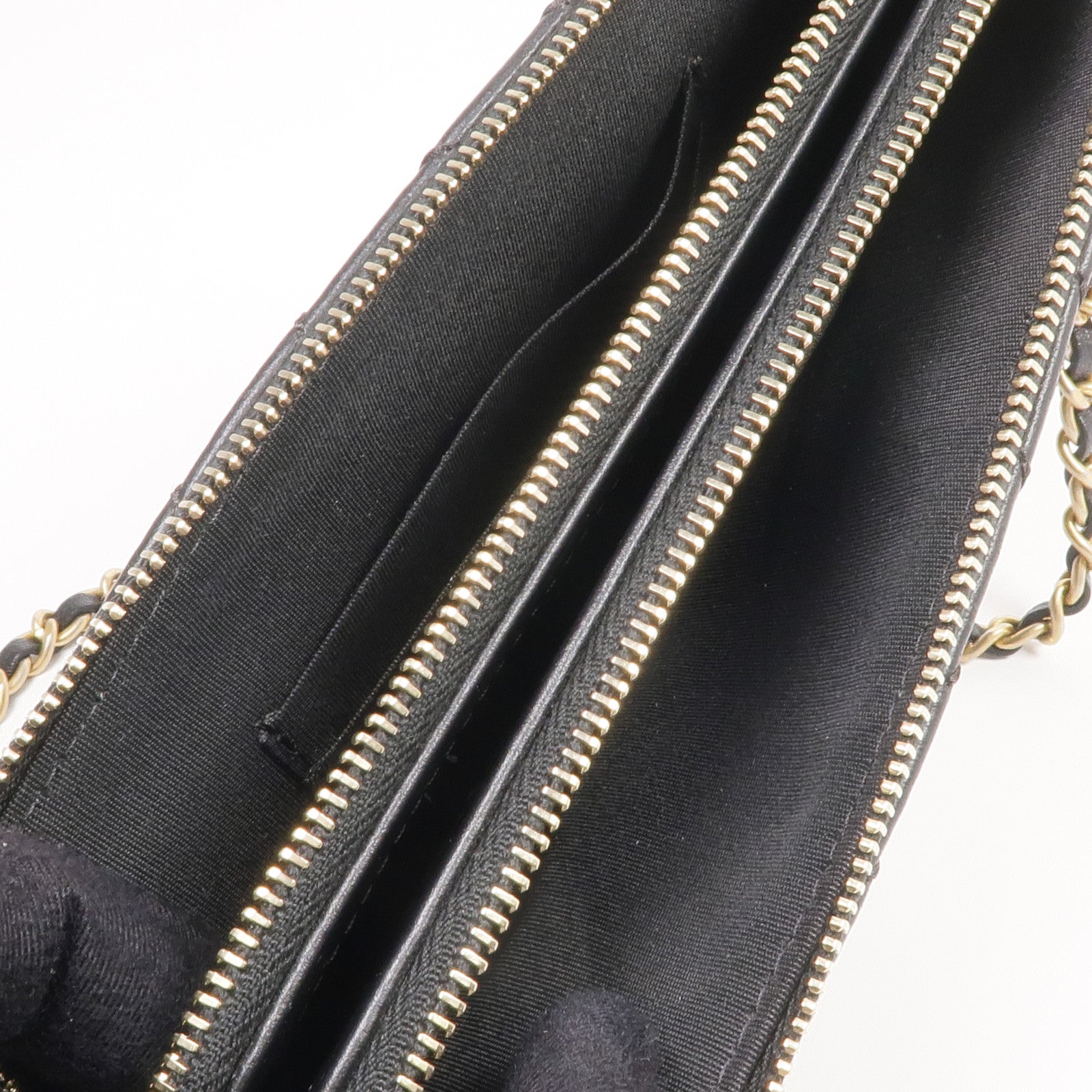 CHANEL 羊皮皮革WOC Wallet On Chain金扣鏈帶肩背袋