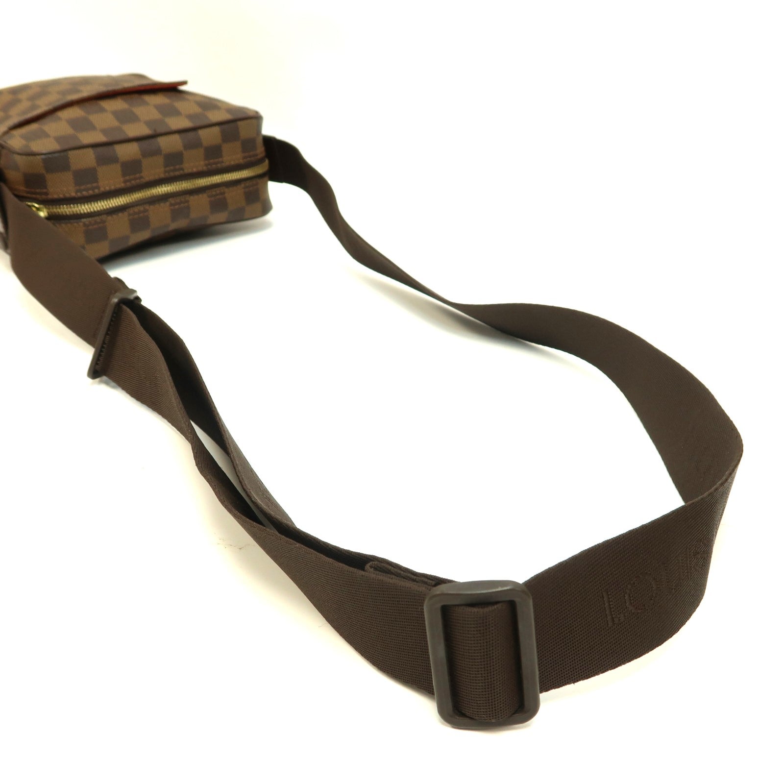 LOUIS VUITTON Damier Olav PM金扣肩背袋啡色