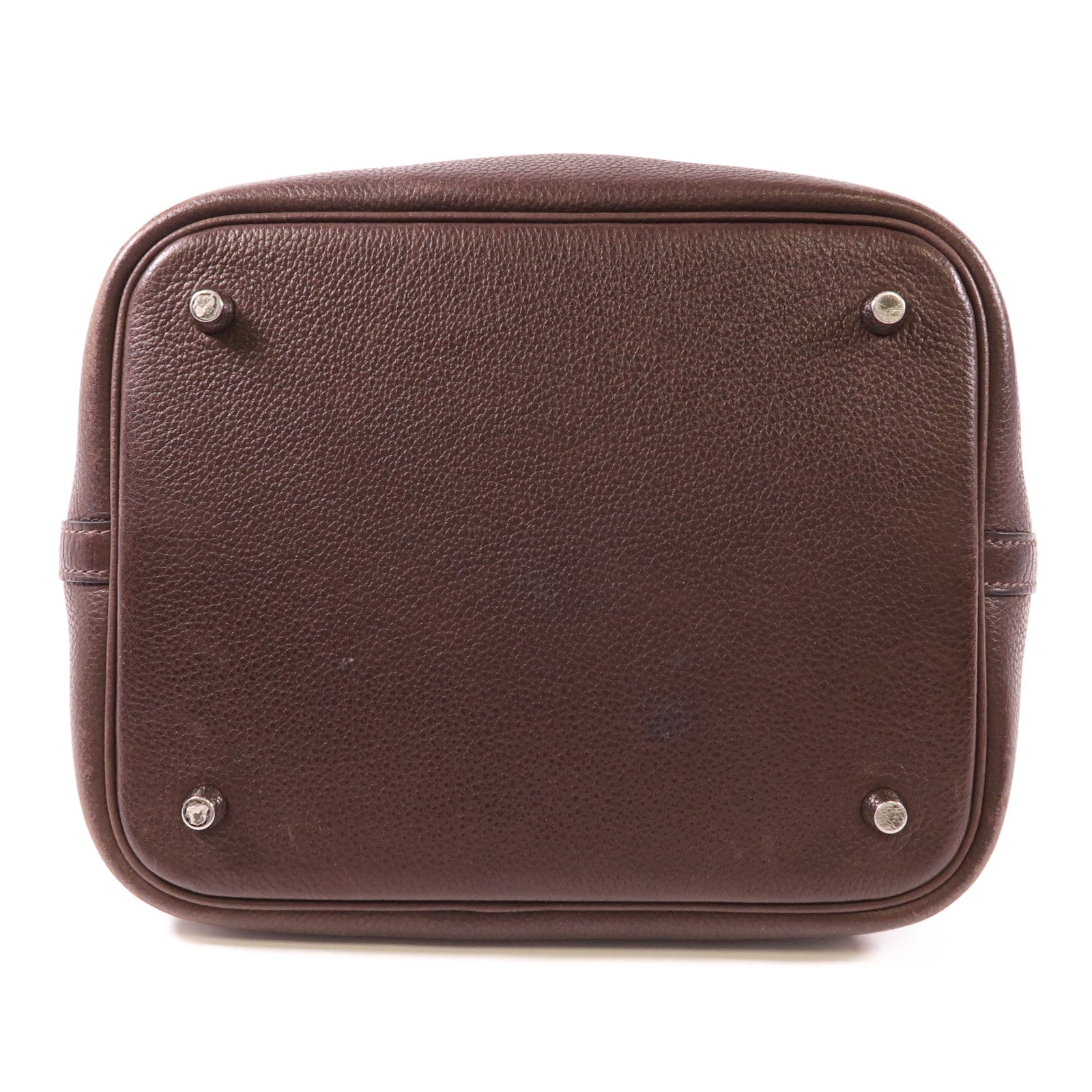 HERMES Fauve皮革Picotin MM銀扣手挽袋