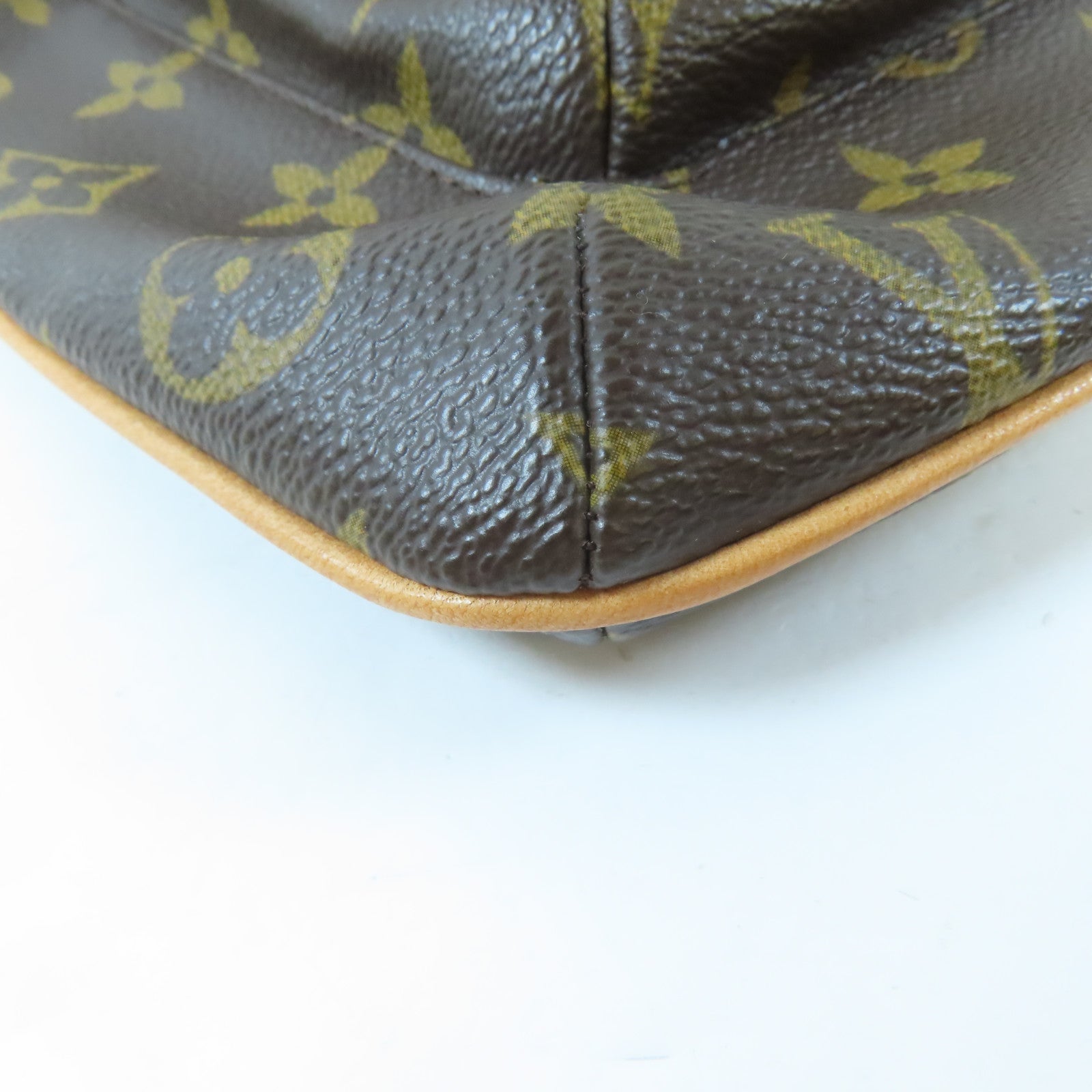 LOUIS VUITTON Monogram Partition金扣手拿包啡色