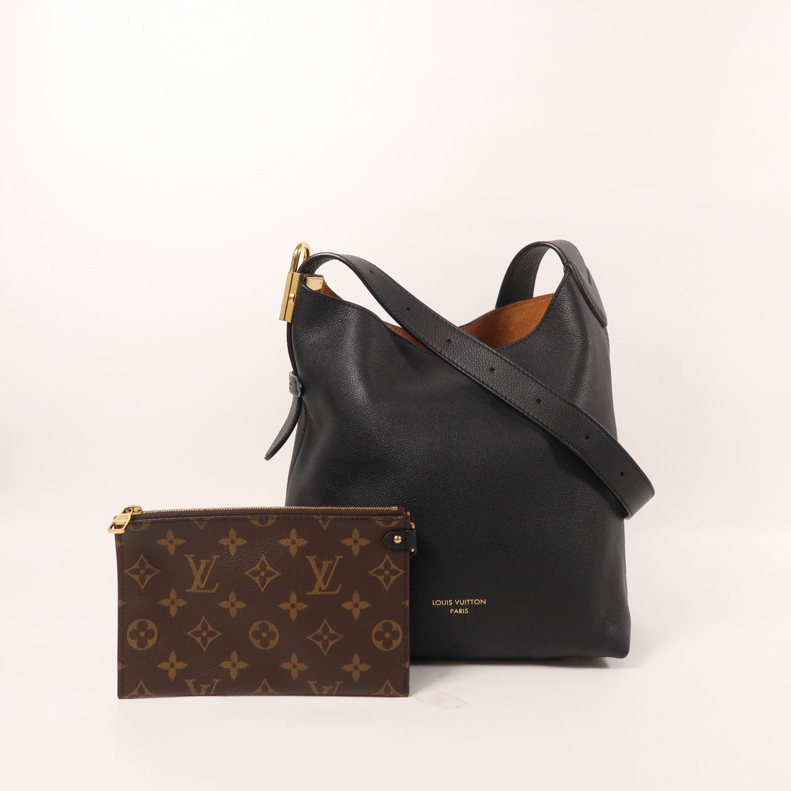LOUIS VUITTON 牛皮皮革Low Key Hobo PM金扣肩背袋
