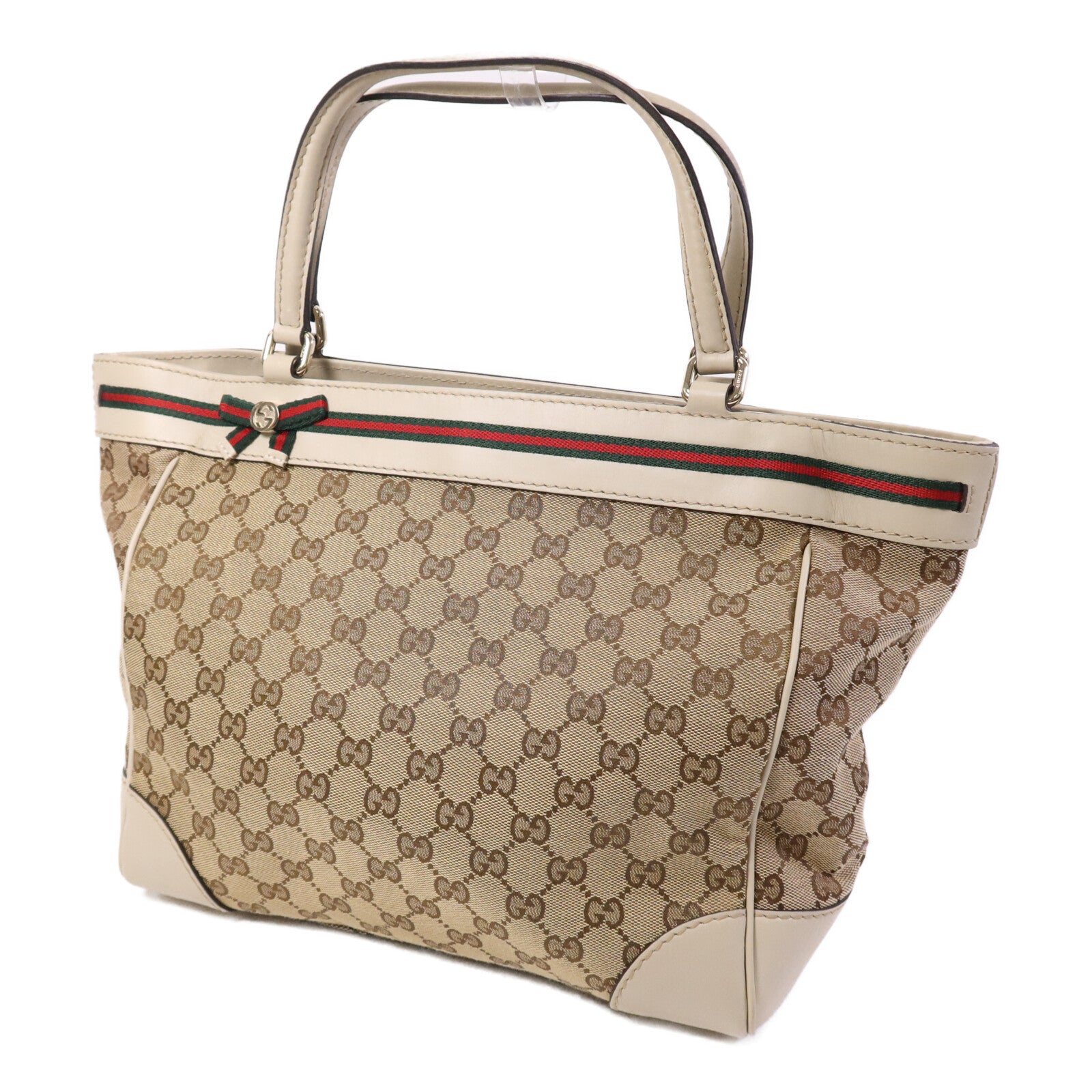 GUCCI 帆布Tote Bag金扣手挽袋