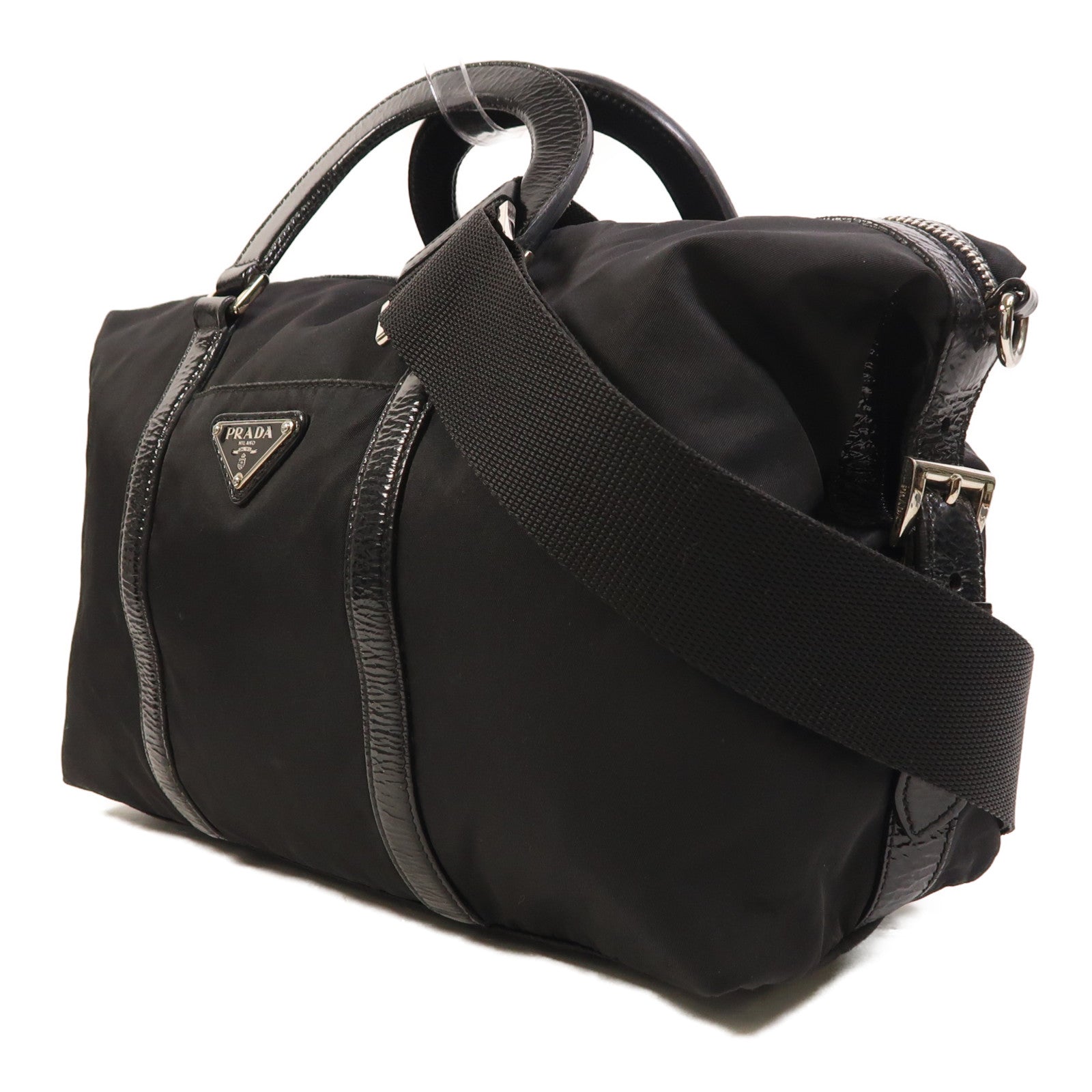 PRADA 尼龍2 Way Shoulder銀扣手挽肩背兩用袋