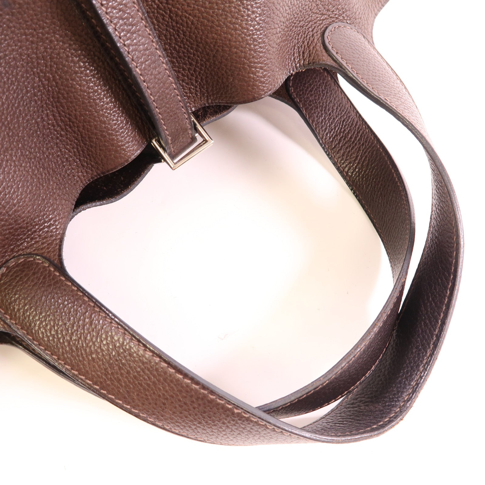 HERMES Fauve皮革Picotin MM銀扣手挽袋