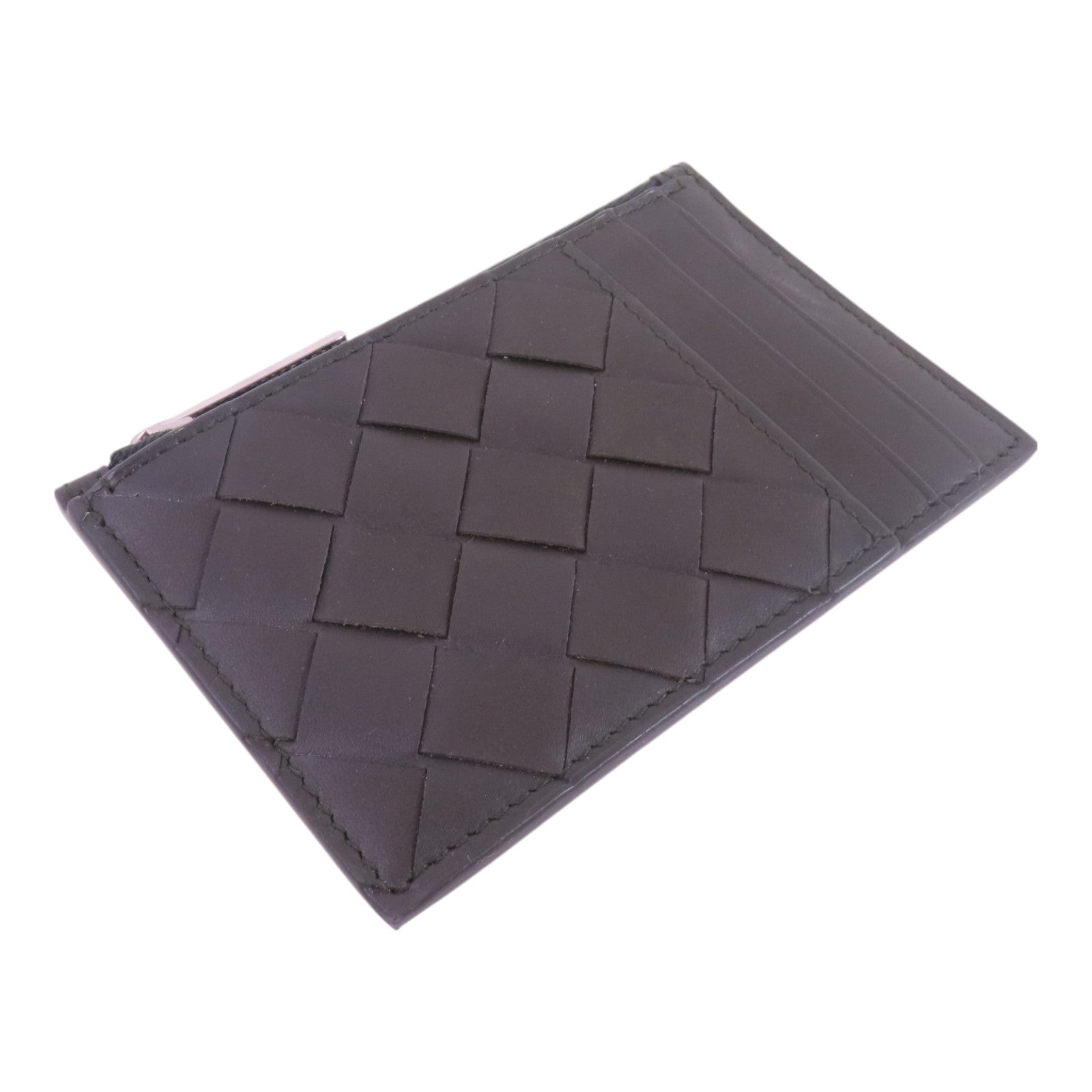BOTTEGA VENETA 織紋皮革Card Case銀扣卡套