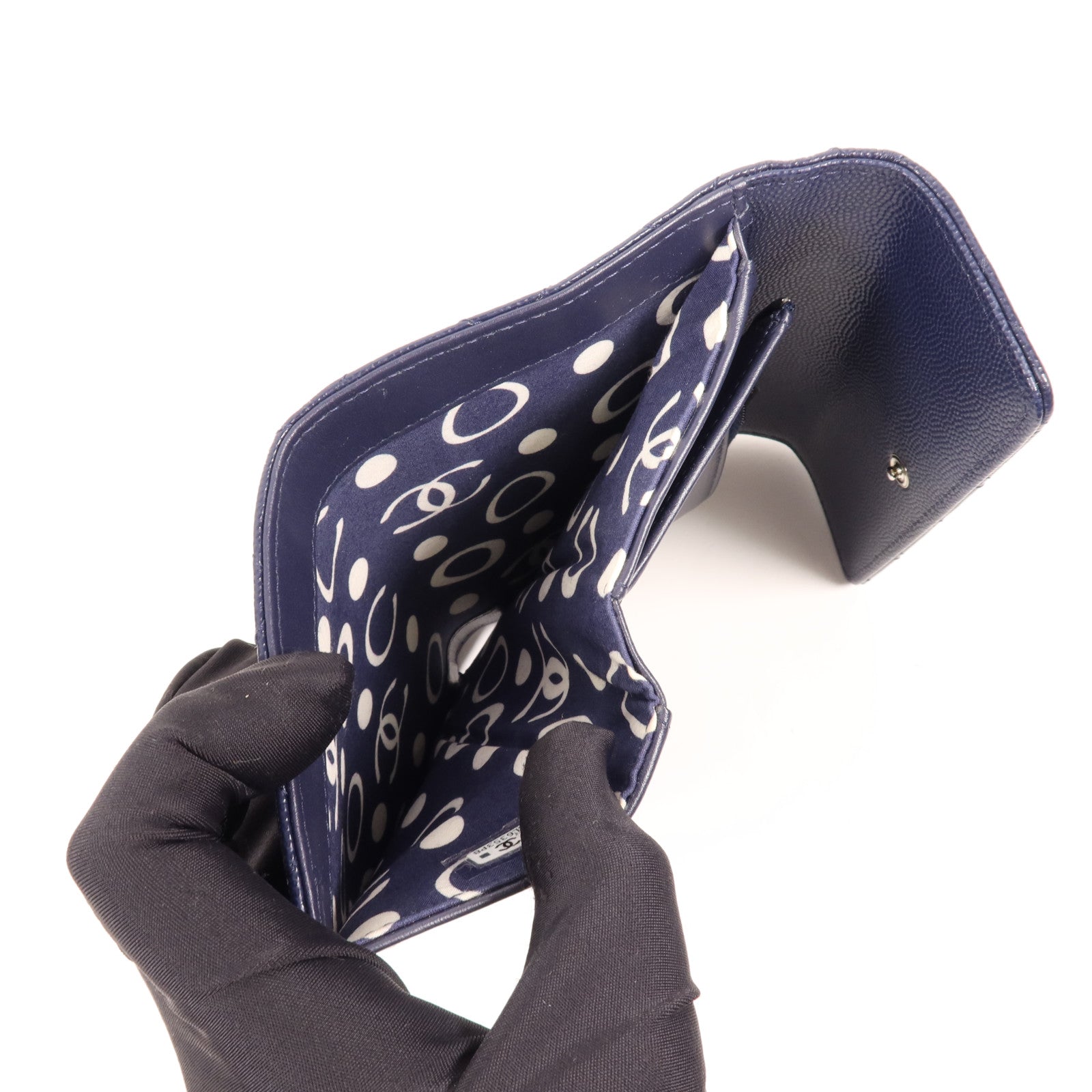 CHANEL 牛皮皮革Wallet金扣長錢包