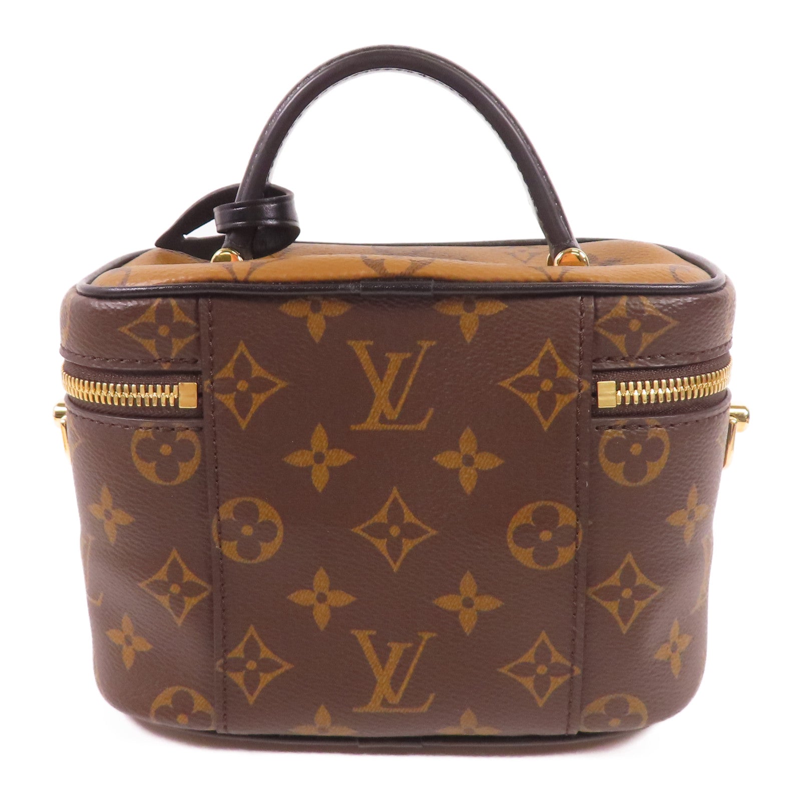 LOUIS VUITTON LV GHW Vanity PM 2 Way Shoulder Bag M45165 Monogram Reverse Brown