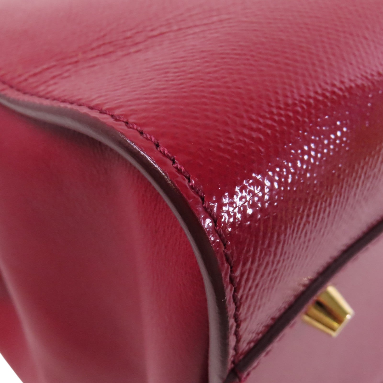 BURBERRY 漆皮皮革Dinton Bag金扣手挽肩背兩用袋