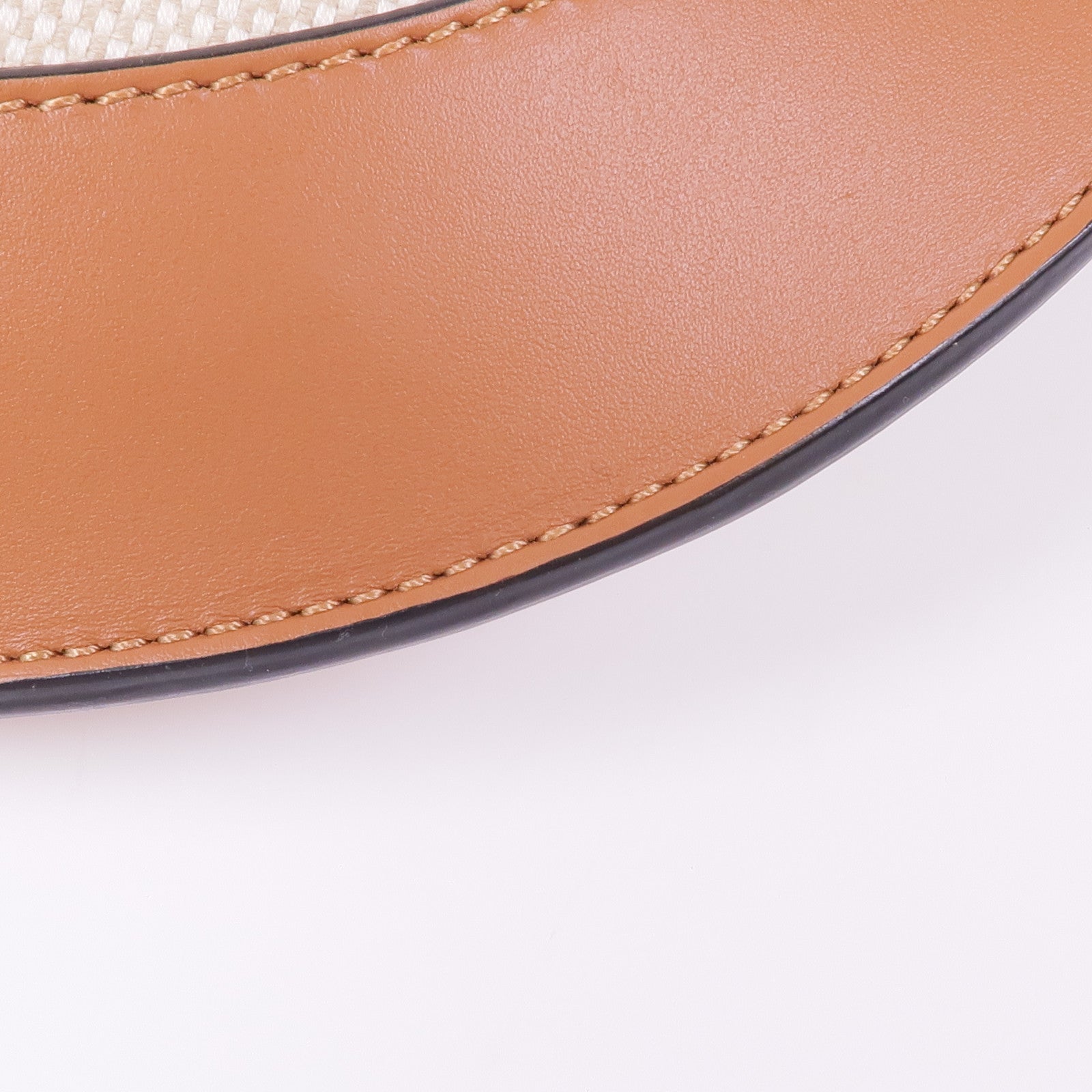 LOEWE 牛皮皮革/帆布Shoulder Bag金扣肩背袋