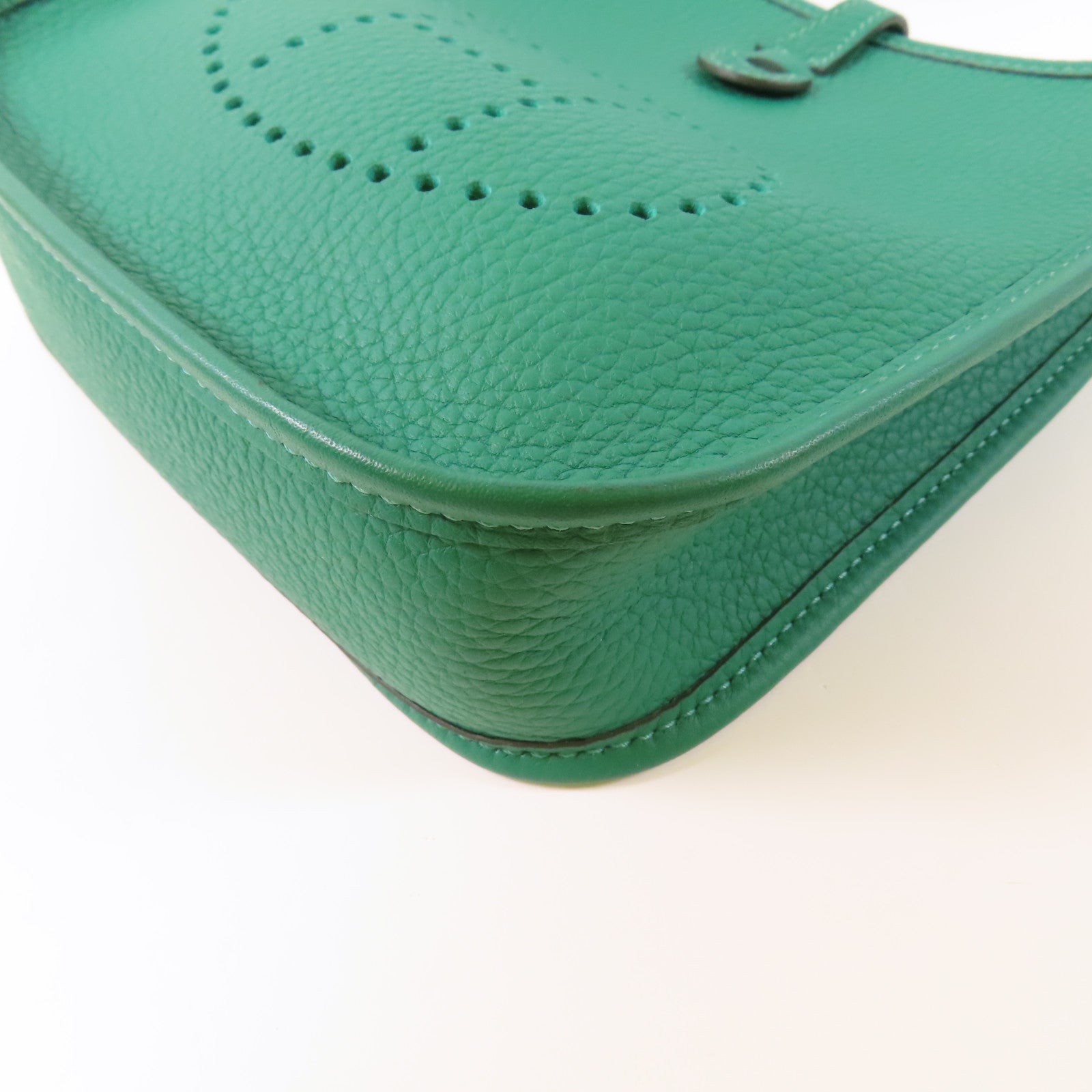 HERMES GHW Evelyne TPM Shoulder Bag Vertigo Green