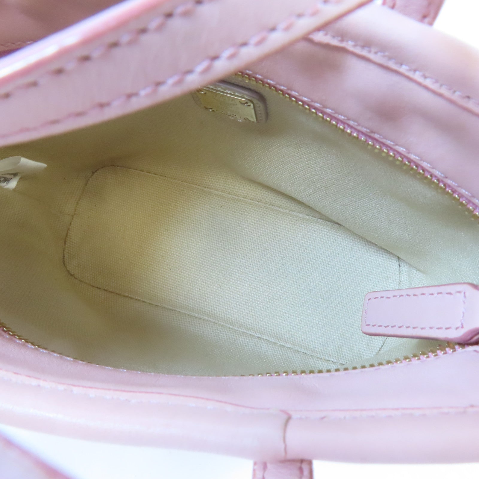 MCM 皮革2 Way Shoulder Bag金扣手挽肩背兩用袋粉紅色