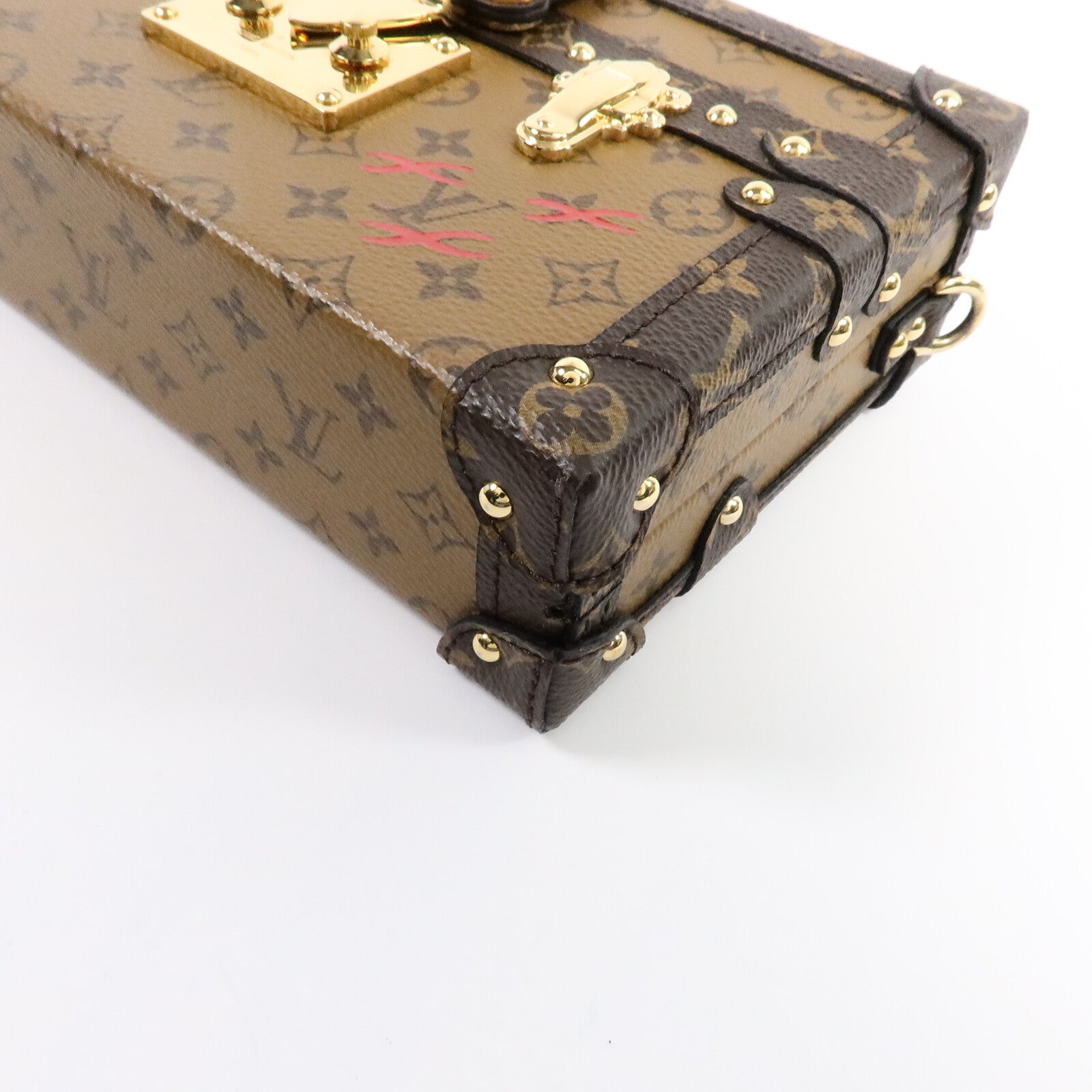 LOUIS VUITTON Monogram Reverse Petite Malle肩背袋